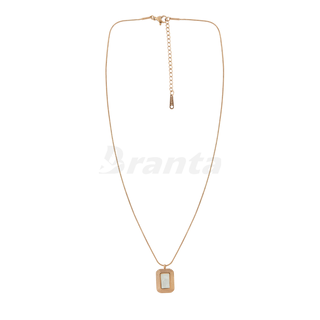 Branta Rectangle Pearl Pendant Necklace For Women - view 3