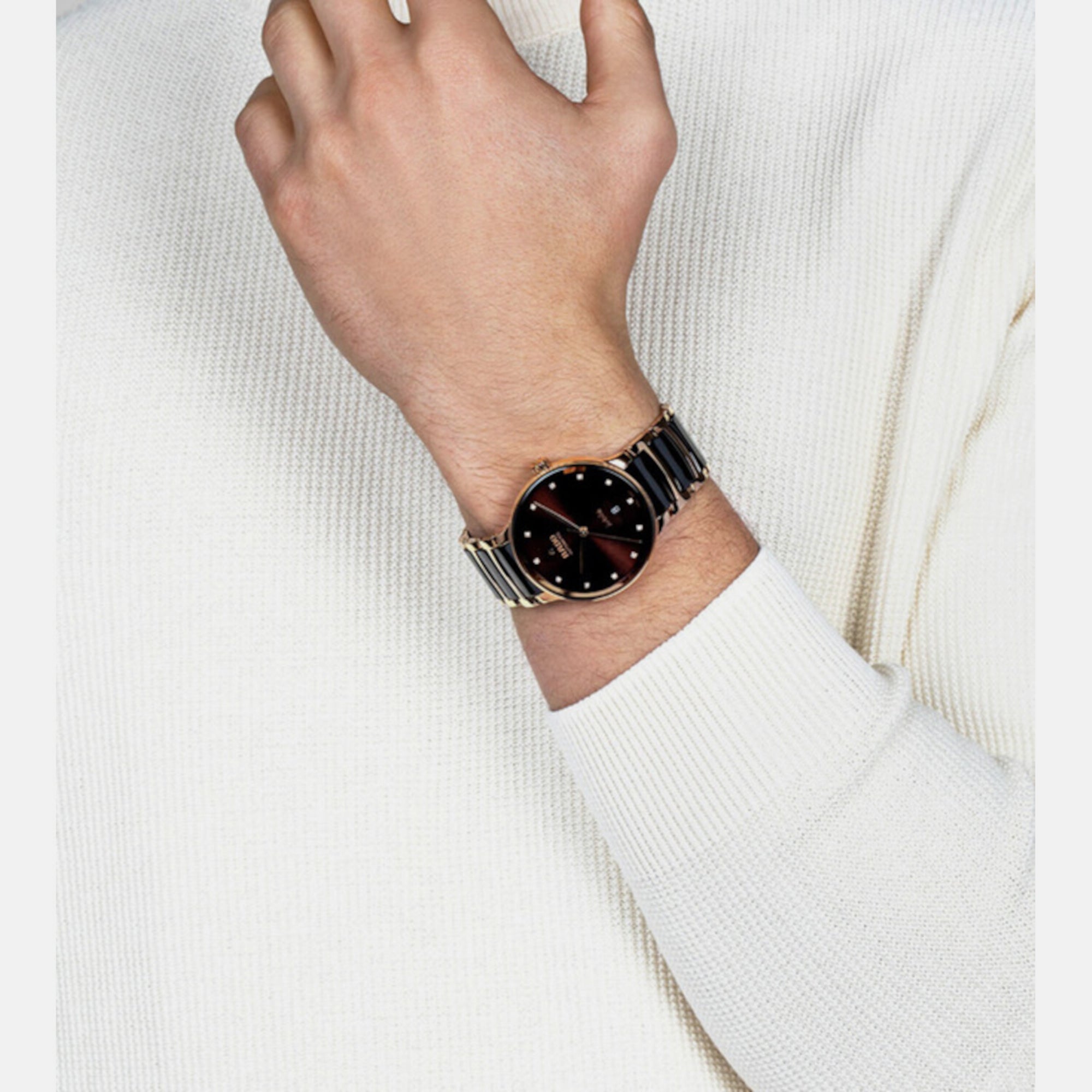 Rado Centrix Unisex Automatic Brown Dial Analog Stainless Steel Watch R30017732 - view 5