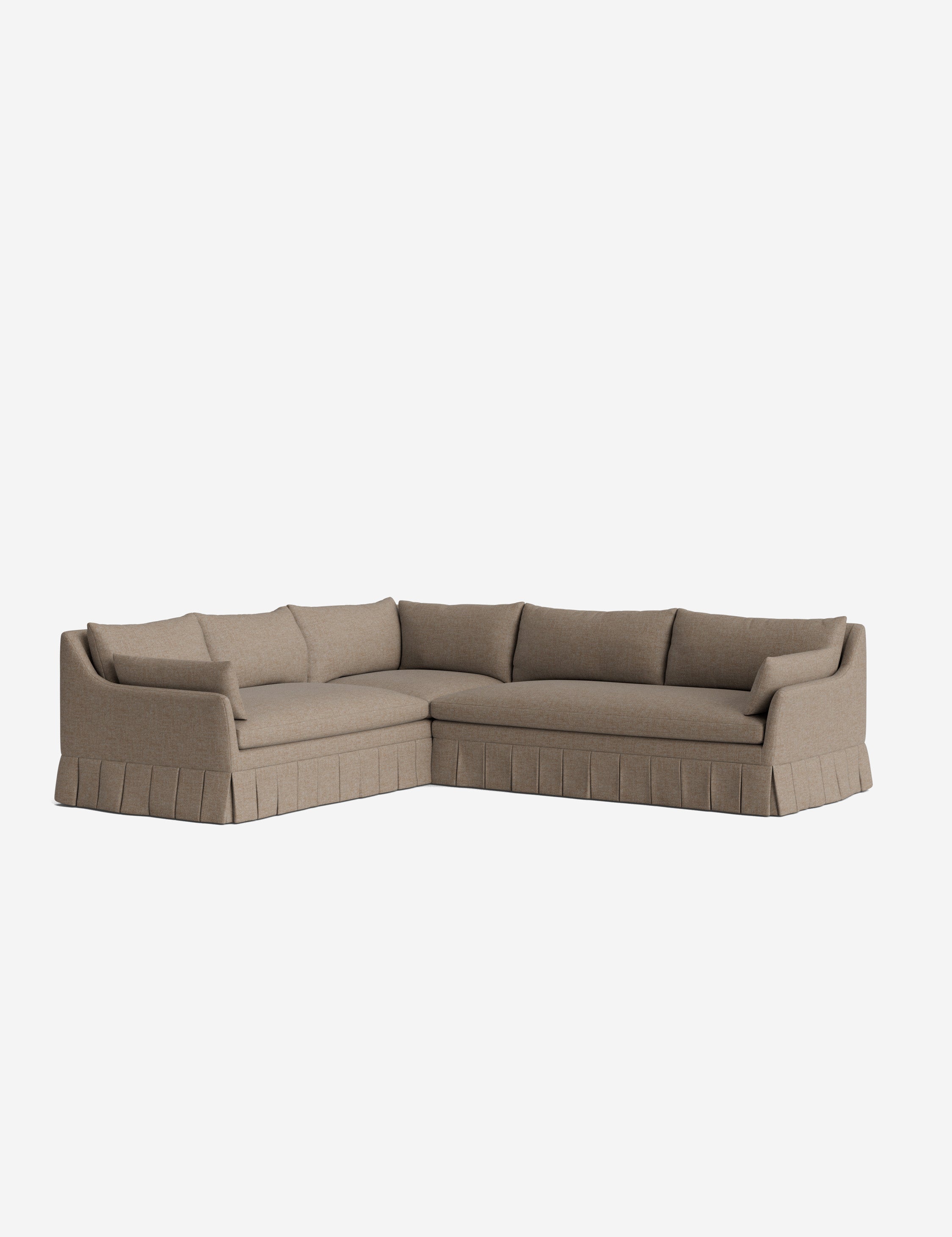 Lulu and Georgia Portola Luxe Depth Pleated Corner Sectional Sofa - view 31