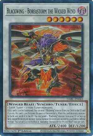 Yu-Gi-Oh! Blackwing - Boreastorm the Wicked Wind - DABL-EN043 - Super Rare - 1st Edition