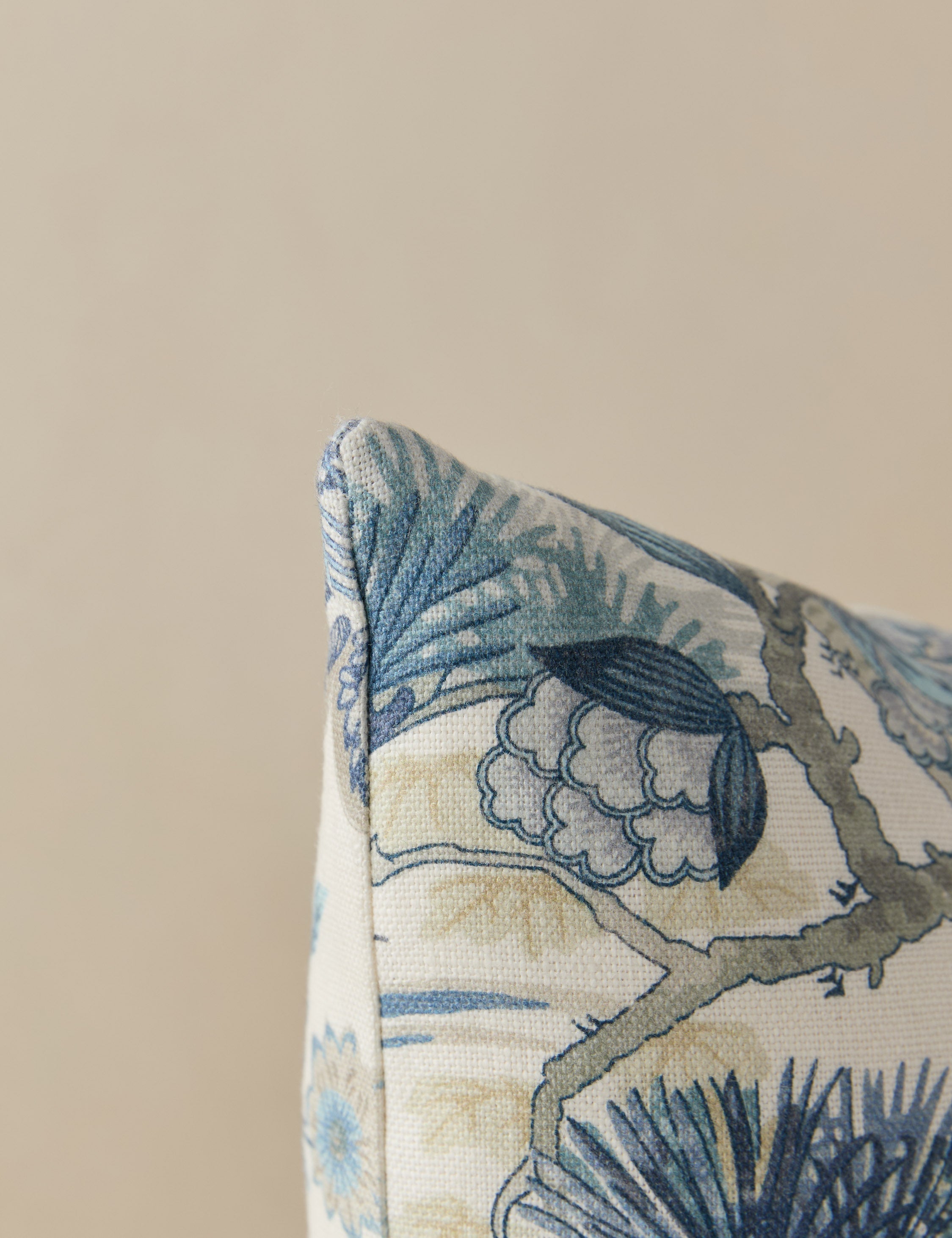 Lulu and Georgia Shenyang Print Linen Pillow by Scalamandre - view 16
