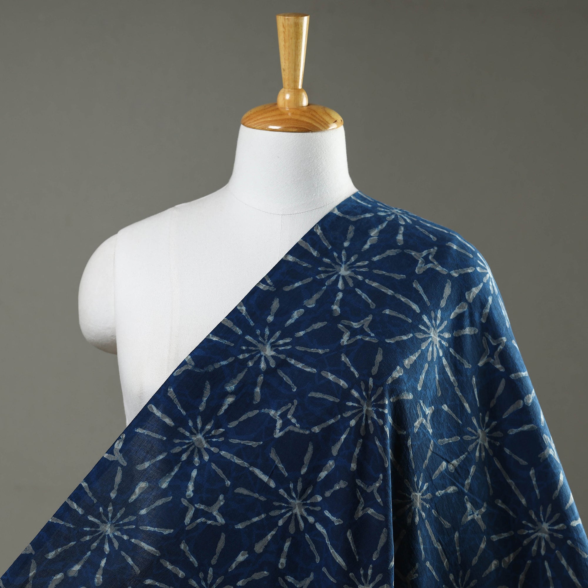HAVELI CHRONICLES Blue - Hand Block Printed Cotton Akola Fabric