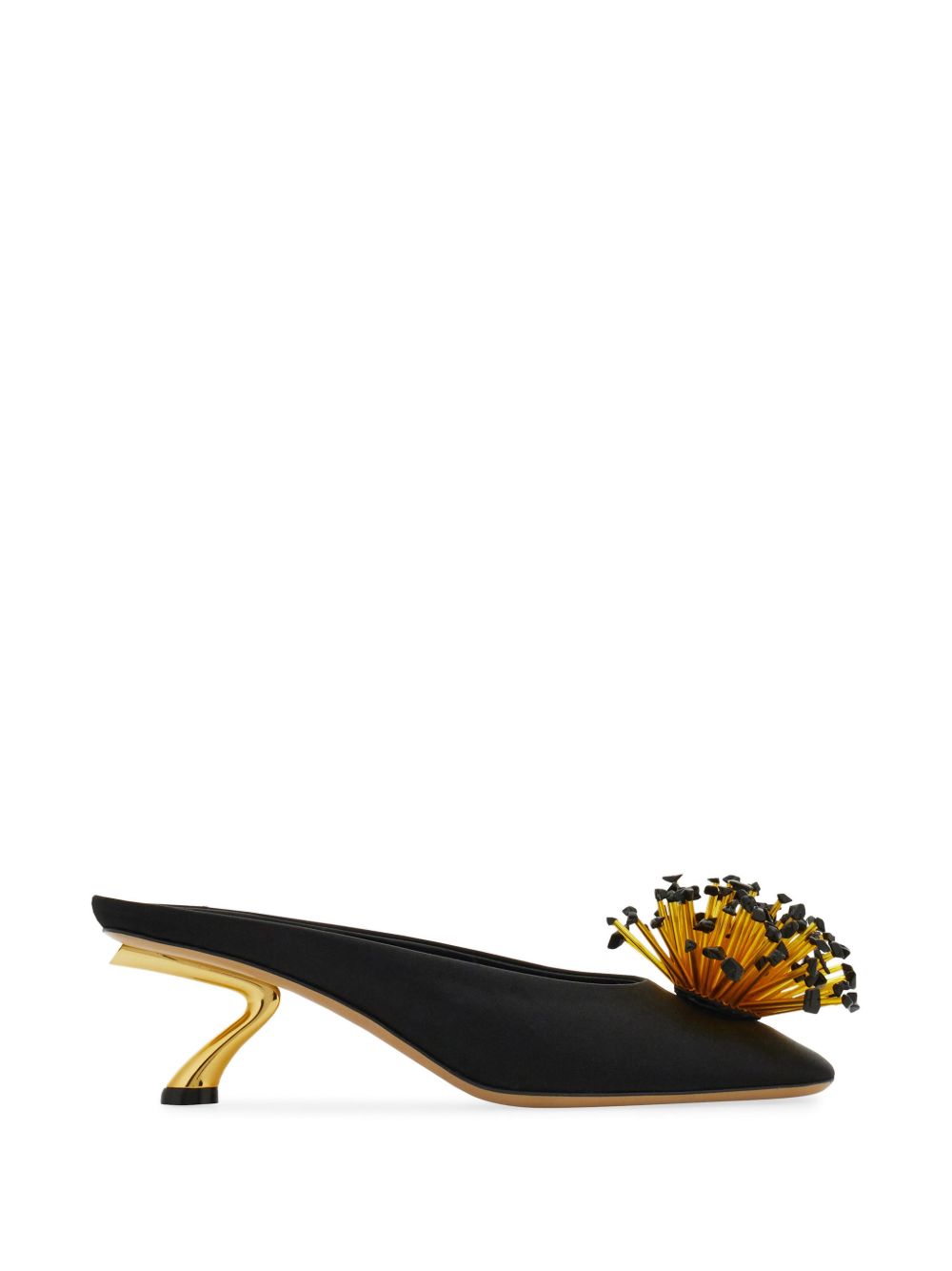 Ferragamo S-Shaped Heel Mule – Outer: Fabric 100%