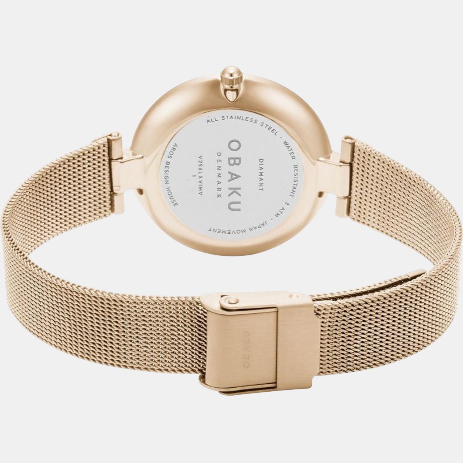Obaku Diamant Women Quartz White Dial Analog Stainless Steel Watch V256LXVIMV - view 2