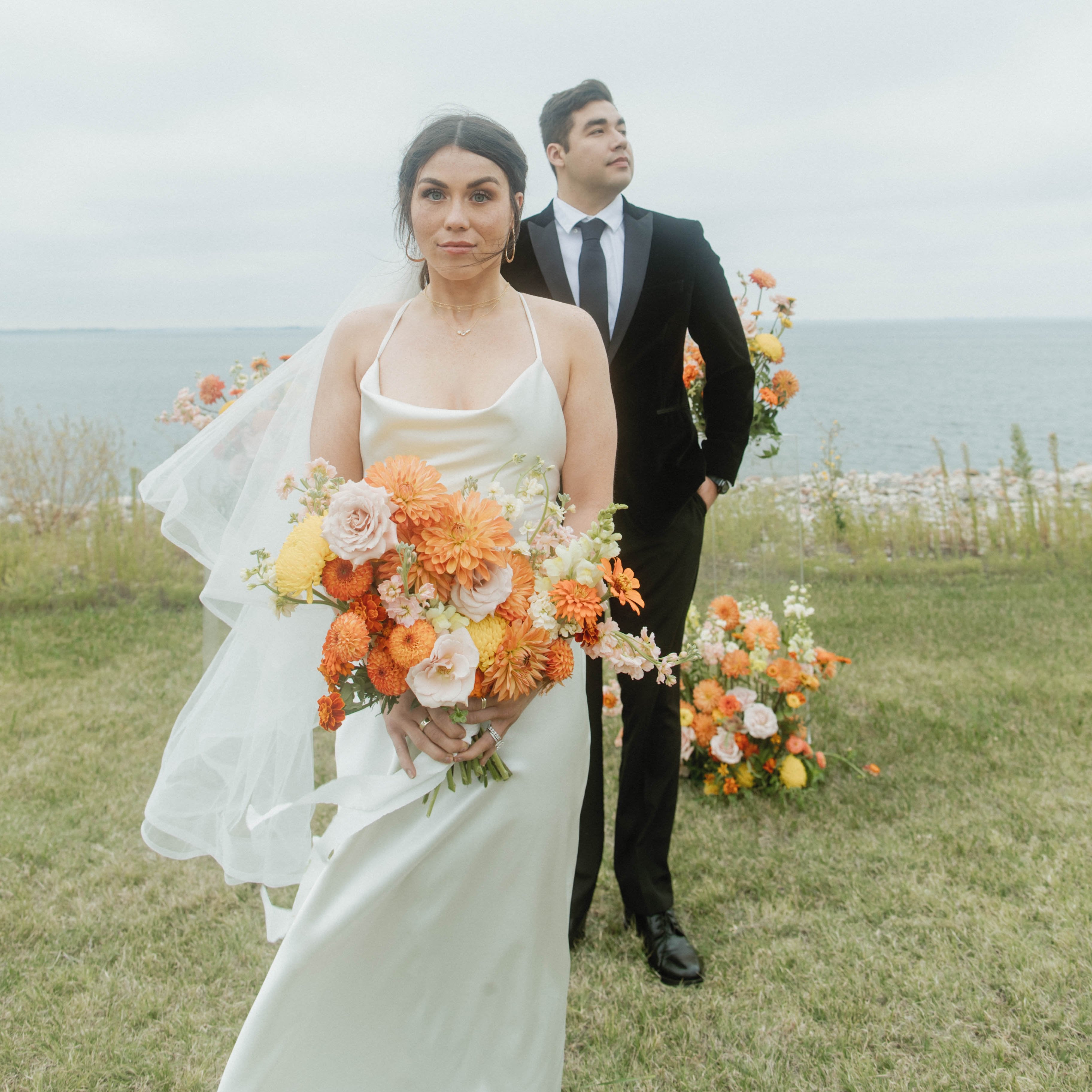 fiftyflowers.com Dreamy Orange and Yellow Grassland Elopement - view 8
