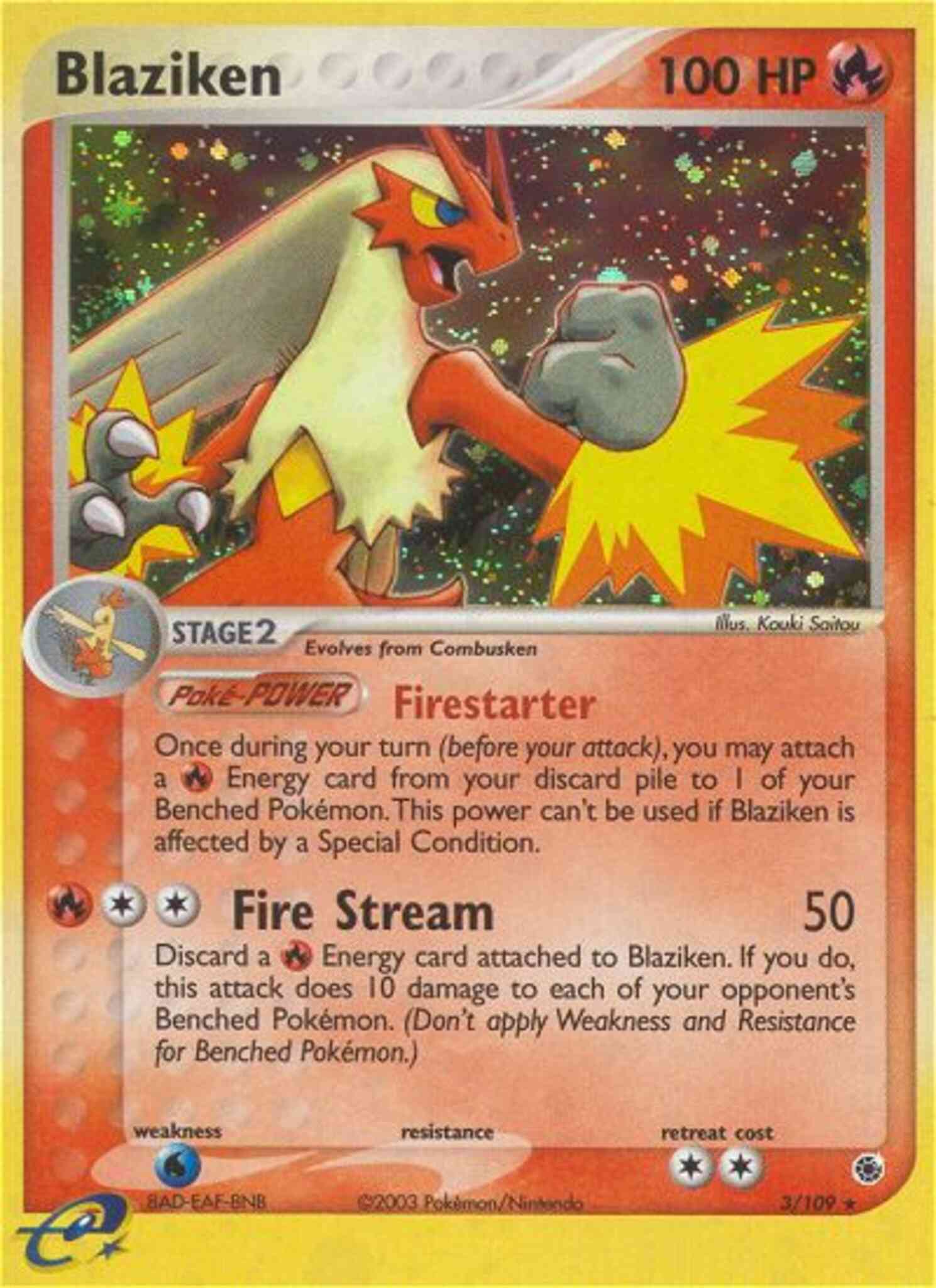 Rare holo ex1-3 – Pokémon Blaziken - 3/109 - Rare Holo [ex1-3] [Holo]