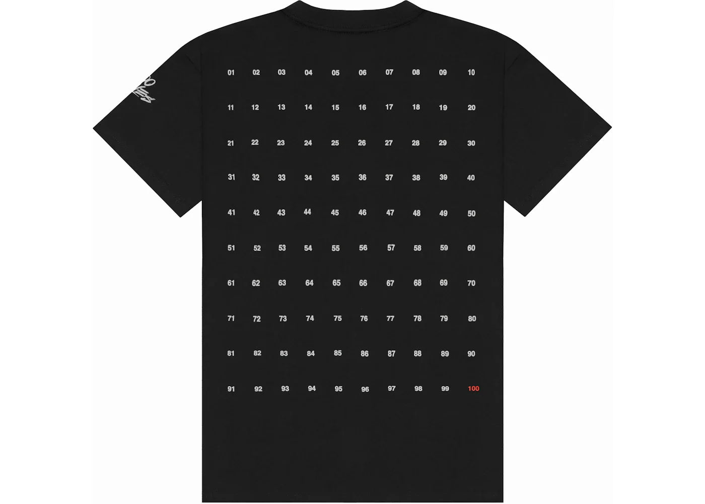 100 Thieves Numbers T-Shirt Black - view 2