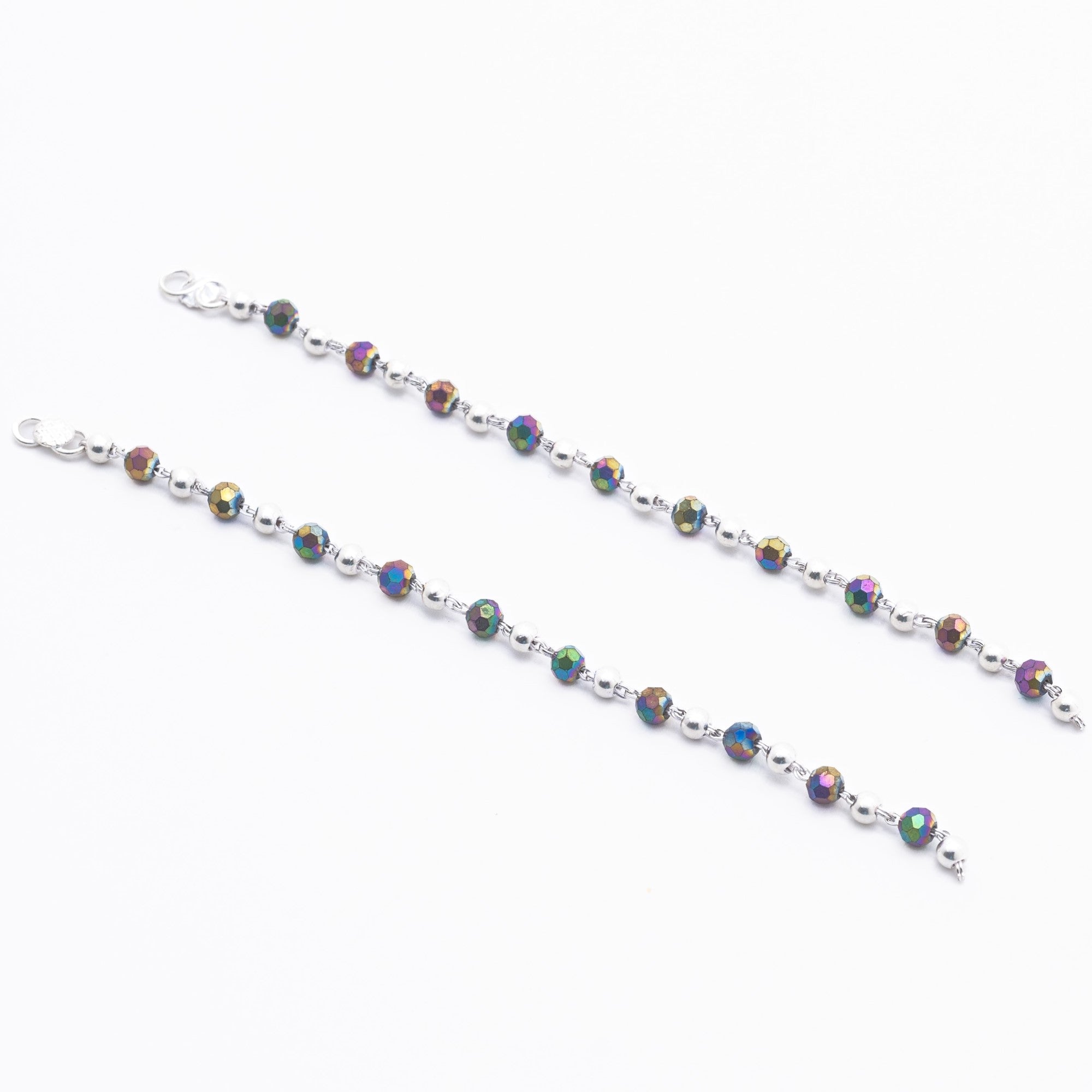 Prinjal Jewellers Original Multicolor Silver Beads Nazariya for Kids - view 2
