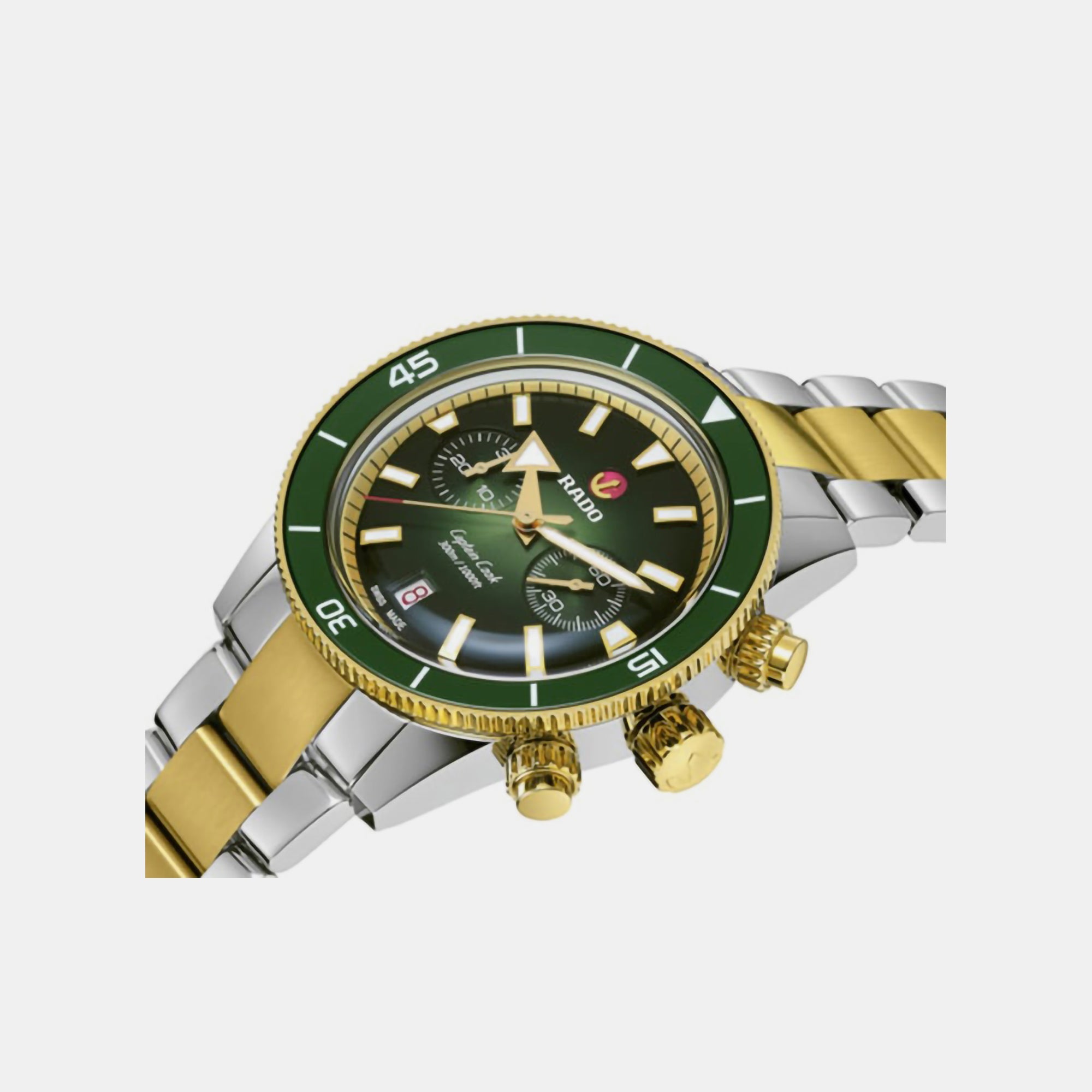 Rado Captain Cook Men Automatic Green Dial Chronograph Stainless Steel Watch R32151318 - view 5
