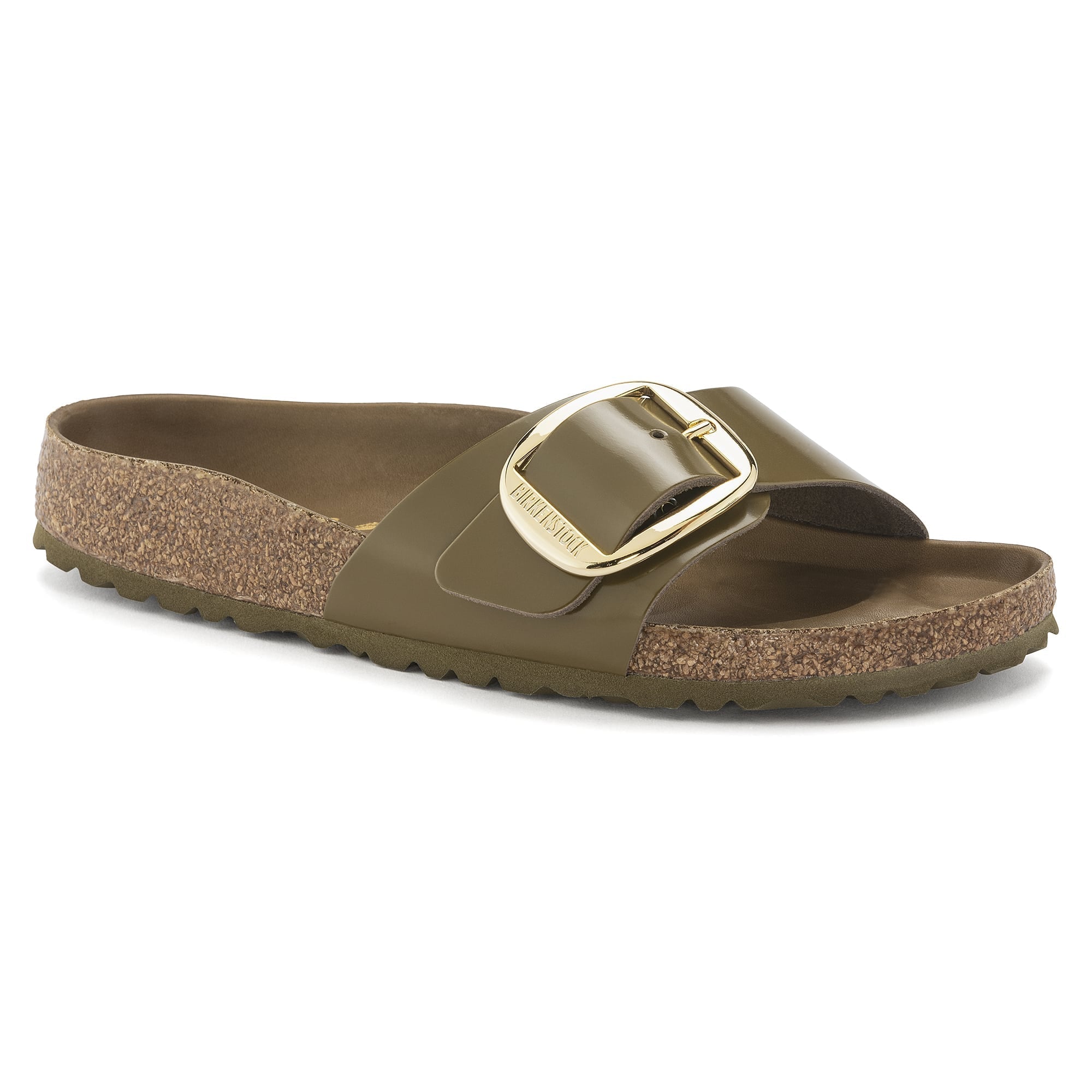 Birkenstock Madrid Big Buckle Natural Leather Patent - view 9