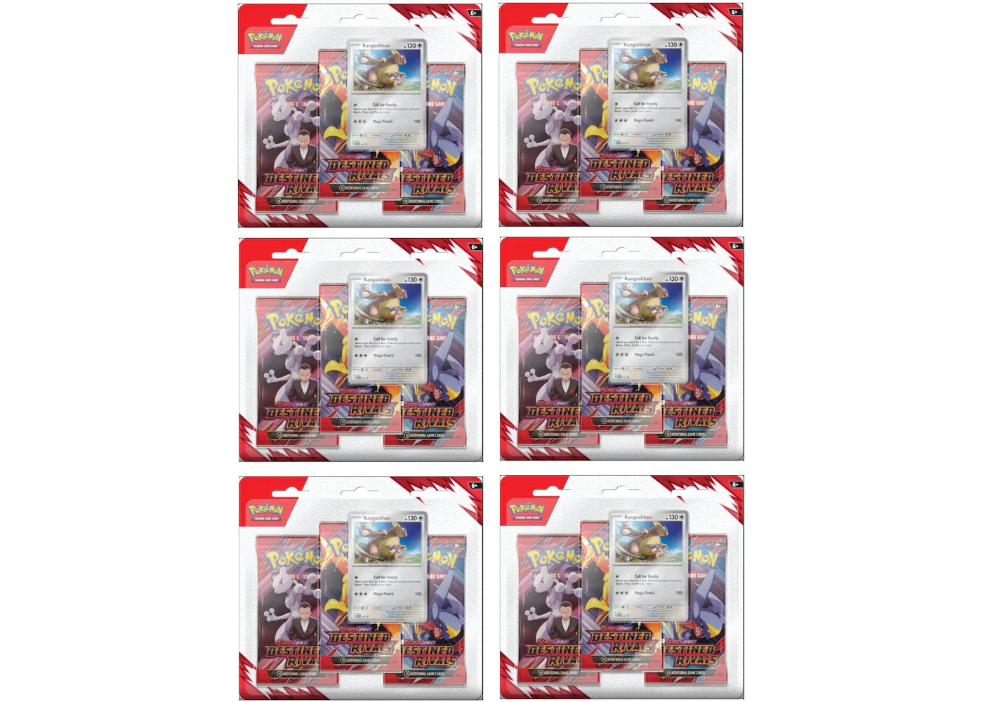 Scarlet violet destined – 2025 Pokémon Scarlet & Violet Destined Rivals 3 Pack Blister Pack 6x Lot