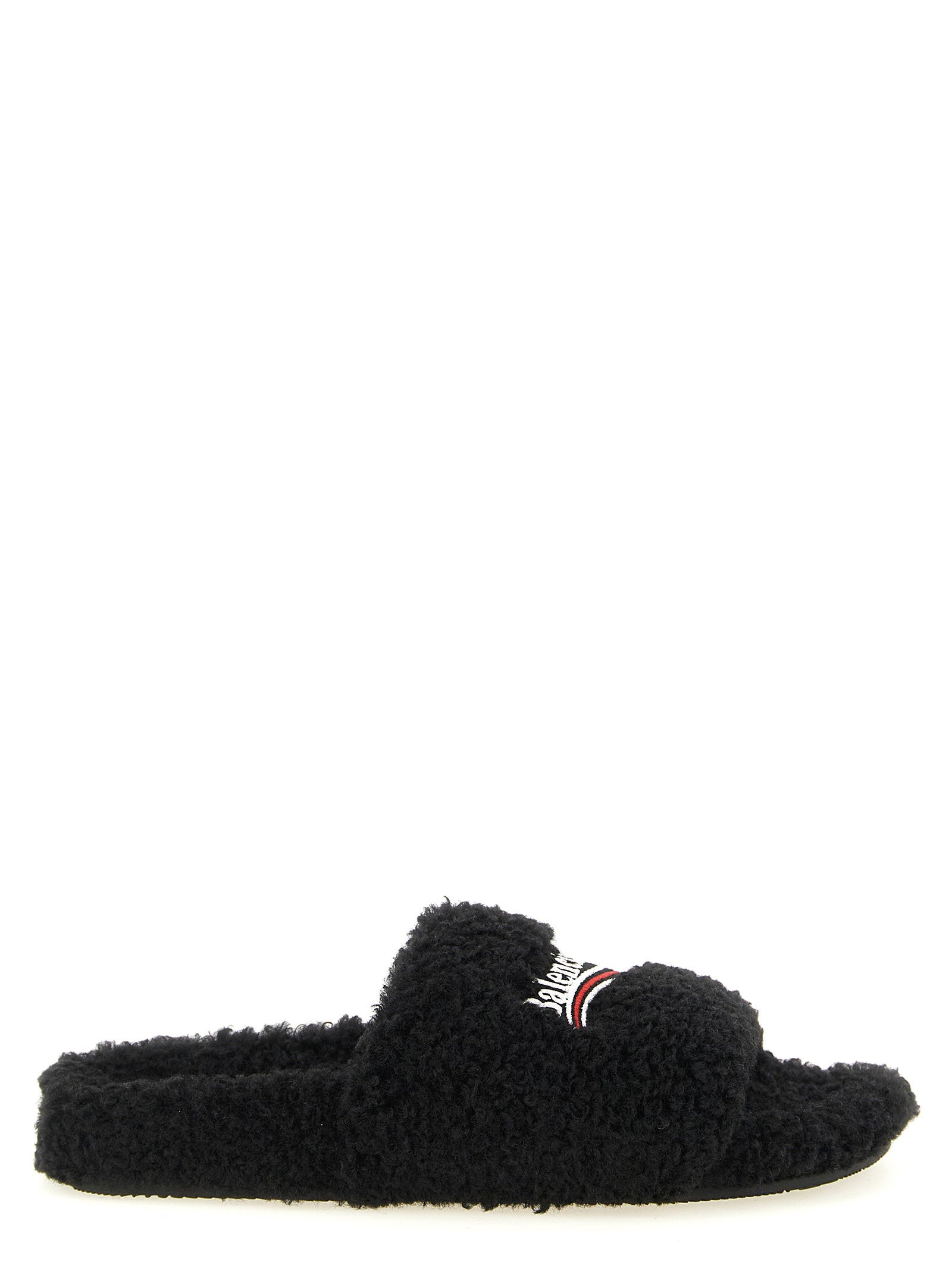 Balenciaga Furry Open Sandals – 100% polyester