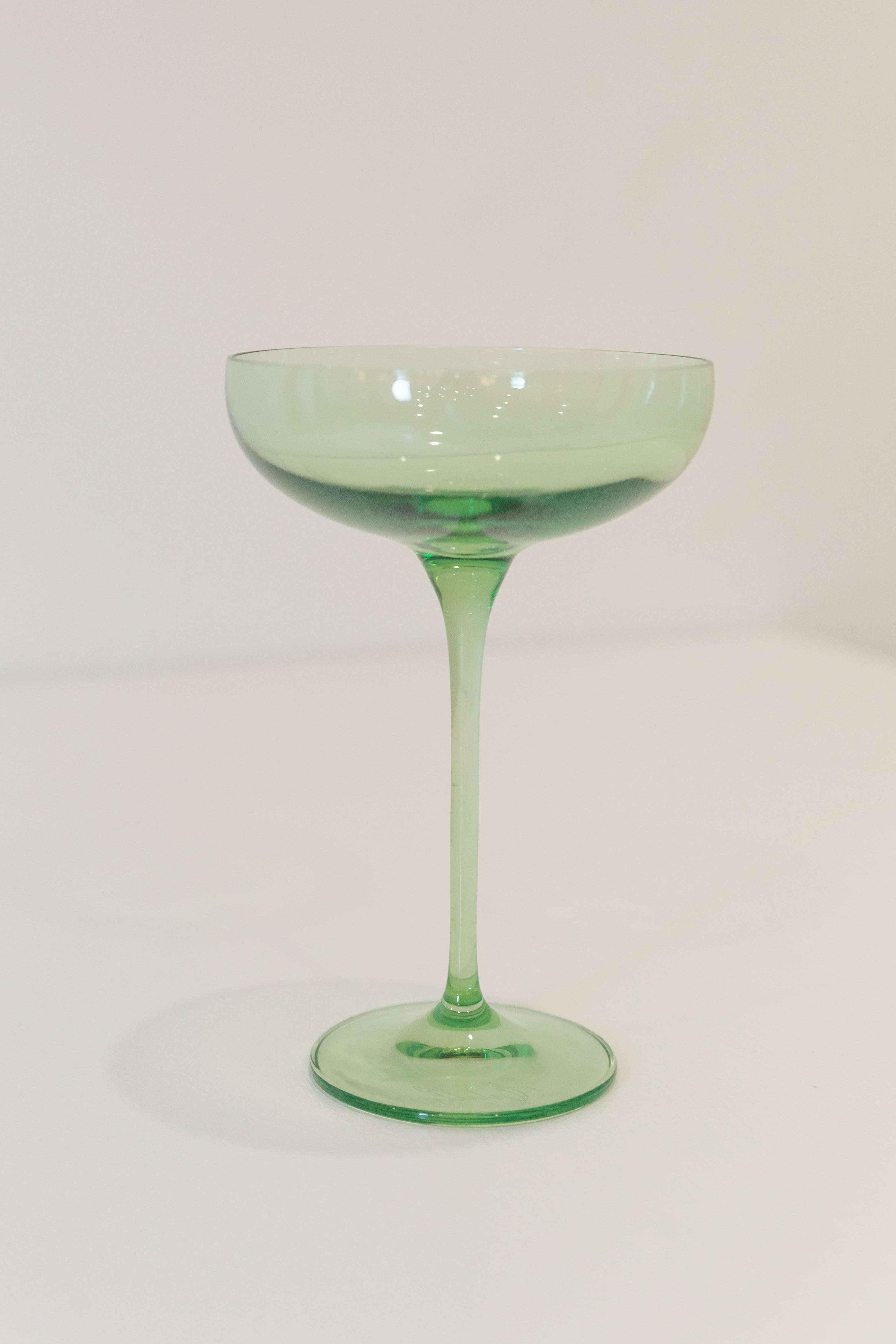 Estelle Colored Glass Estelle Colored Champagne Coupe Stemware - Set of 6 {Mint Green} - view 4