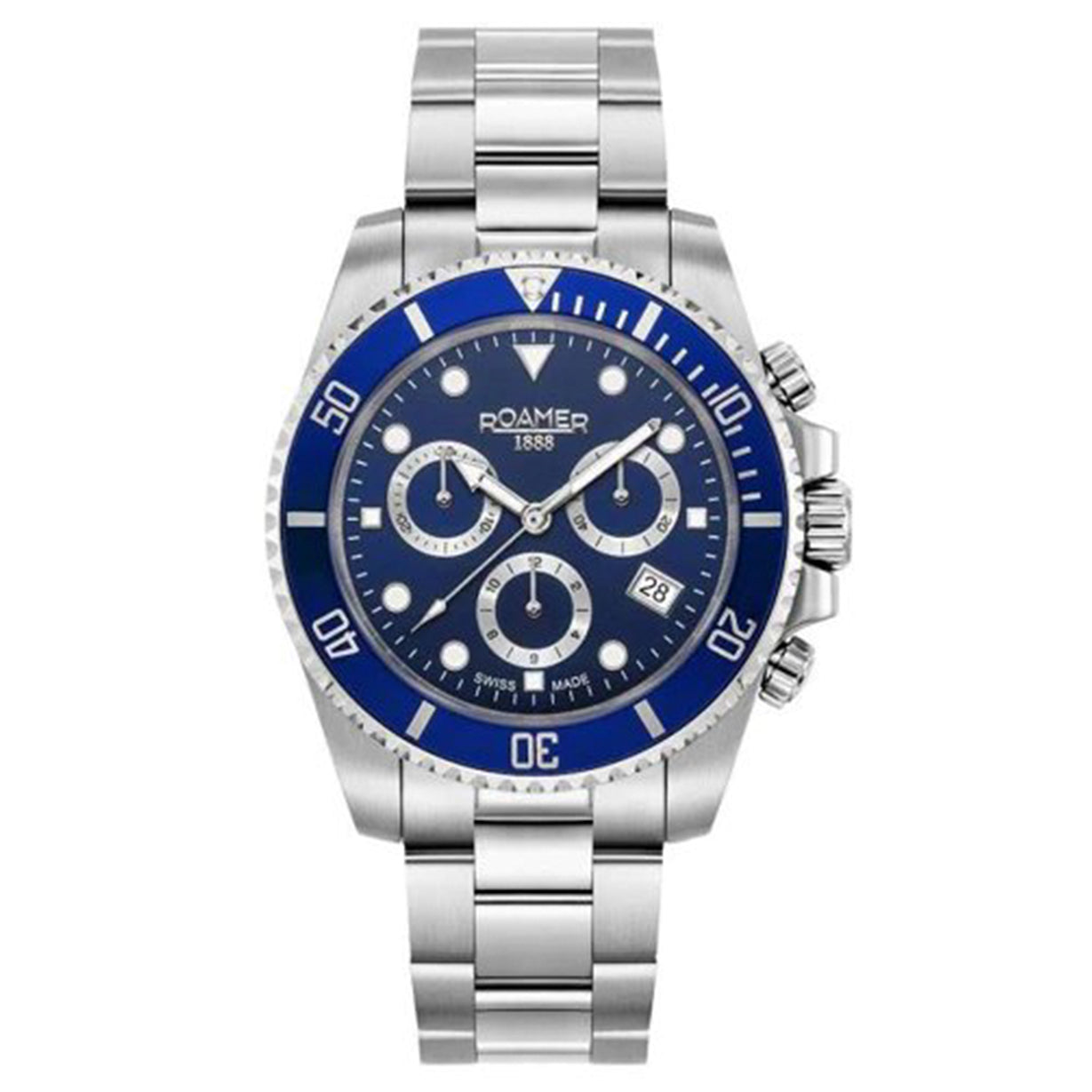 Roamer Deep Sea 100 Silver Stainless Steel – Blue