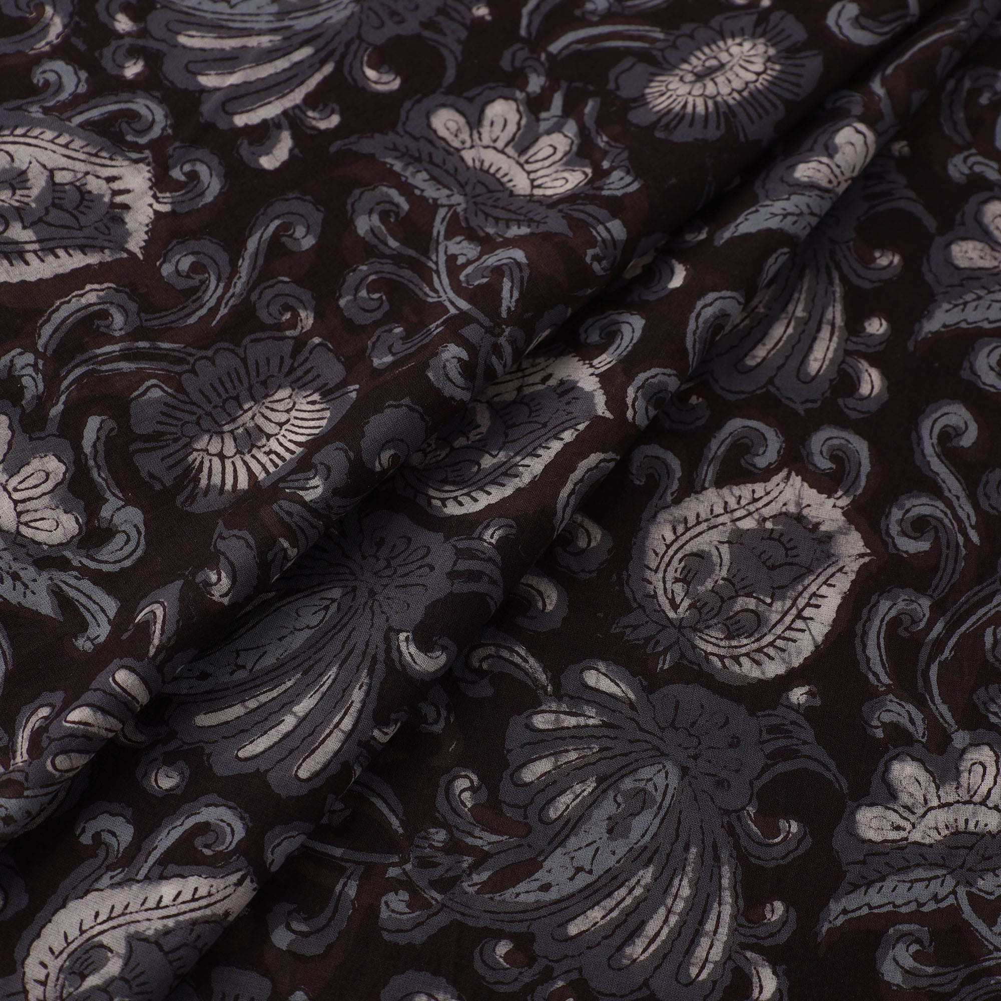 HAVELI CHRONICLES Black - Block Printed Cotton Jahota Fabric 24 - view 2