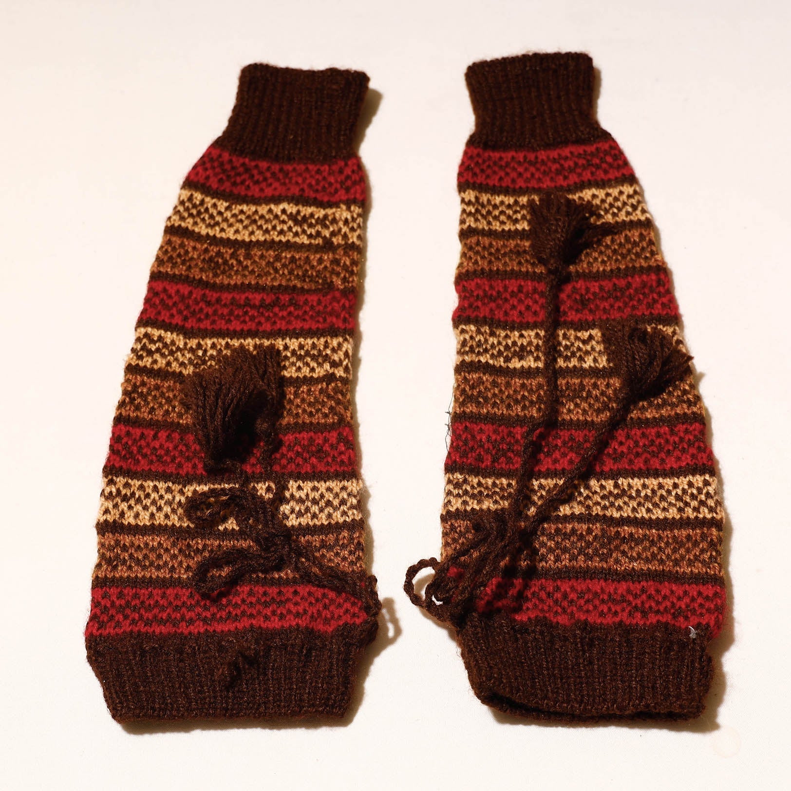 KILMORA Brown - Kumaun Hand Knitted Woolen Leg Warmer - view 2
