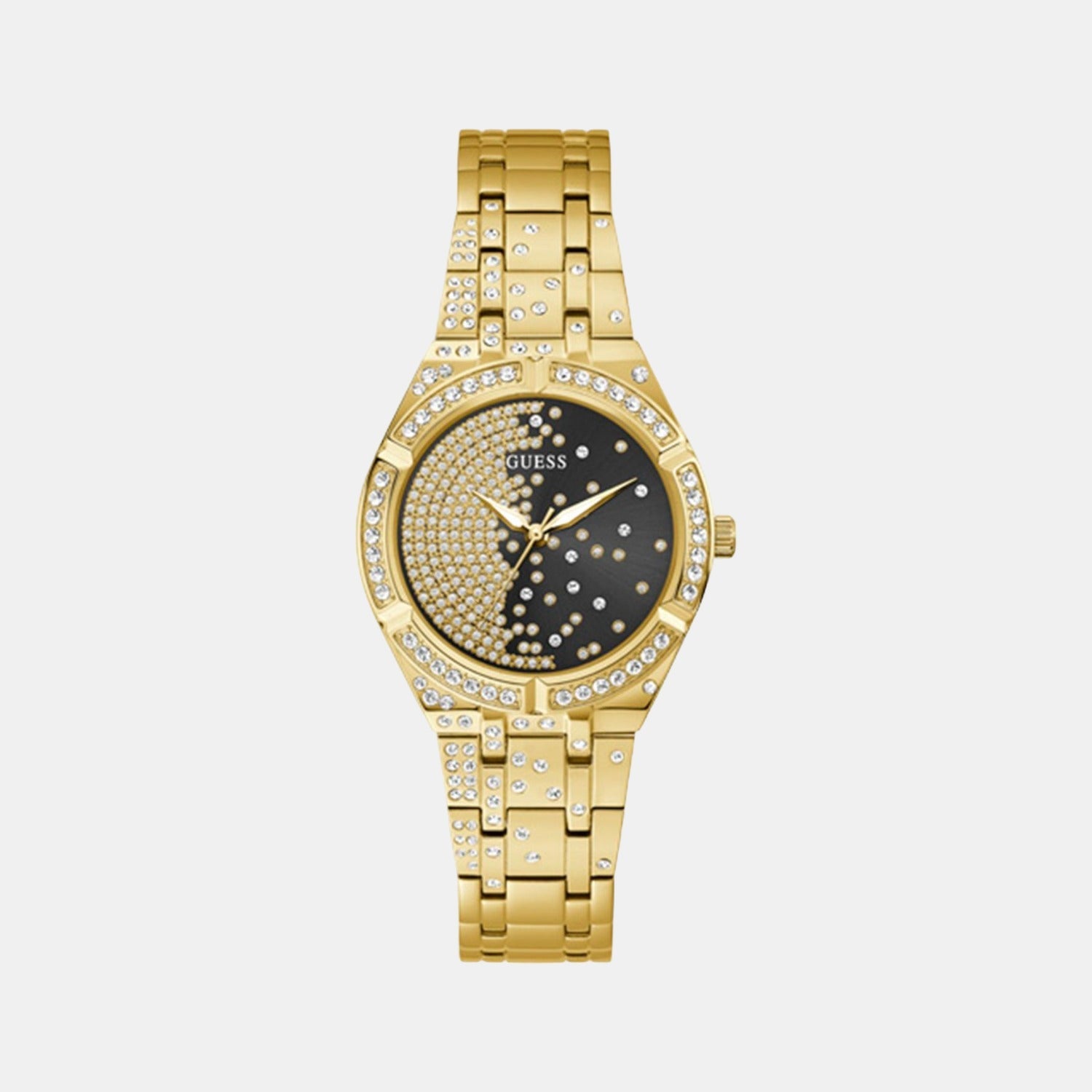 Guess After glow Women Quartz Gold Dial Analog Stainless Steel Watch GW0312L2