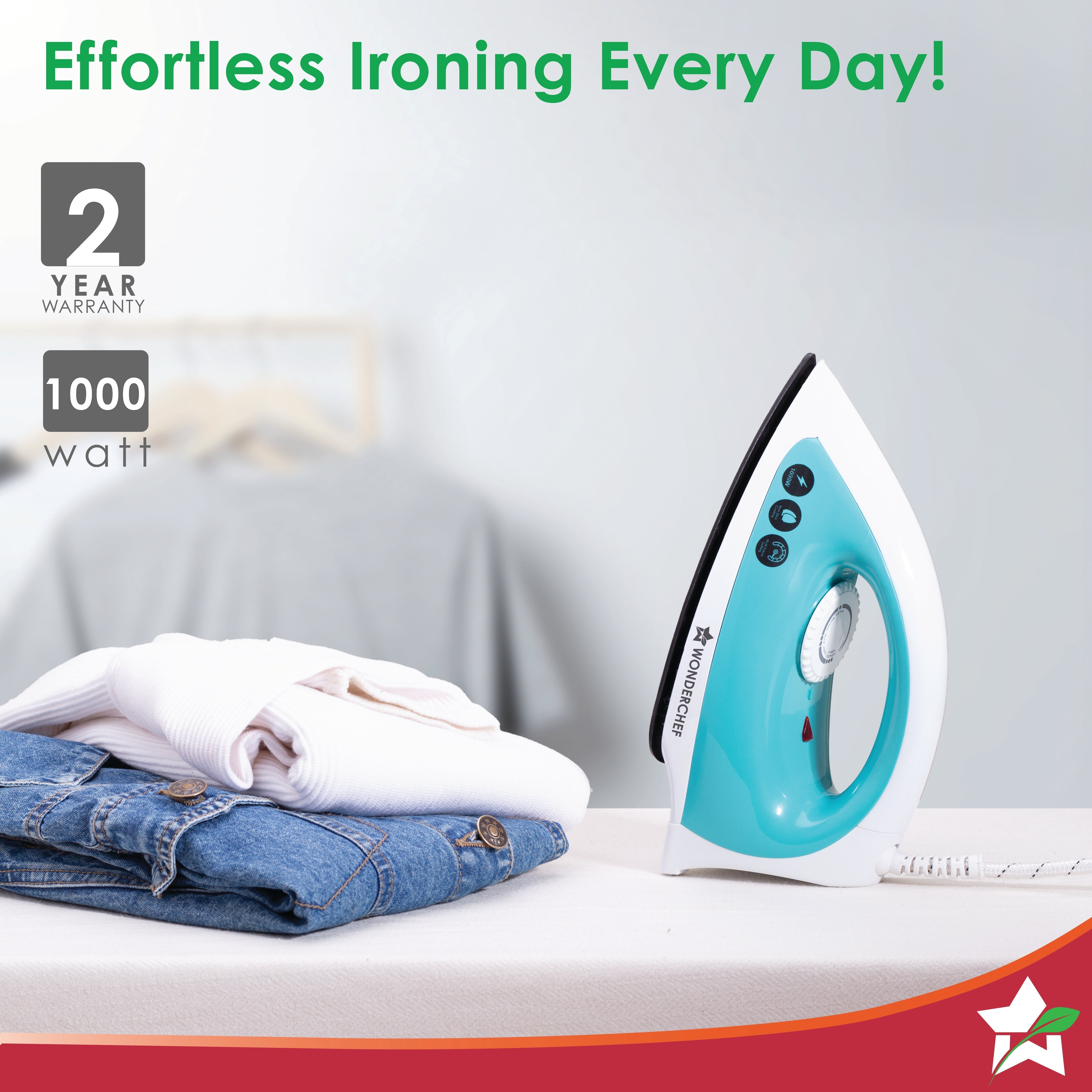 Wonderchef Dry Iron Cruze | 1000W | Quick Heating - view 2