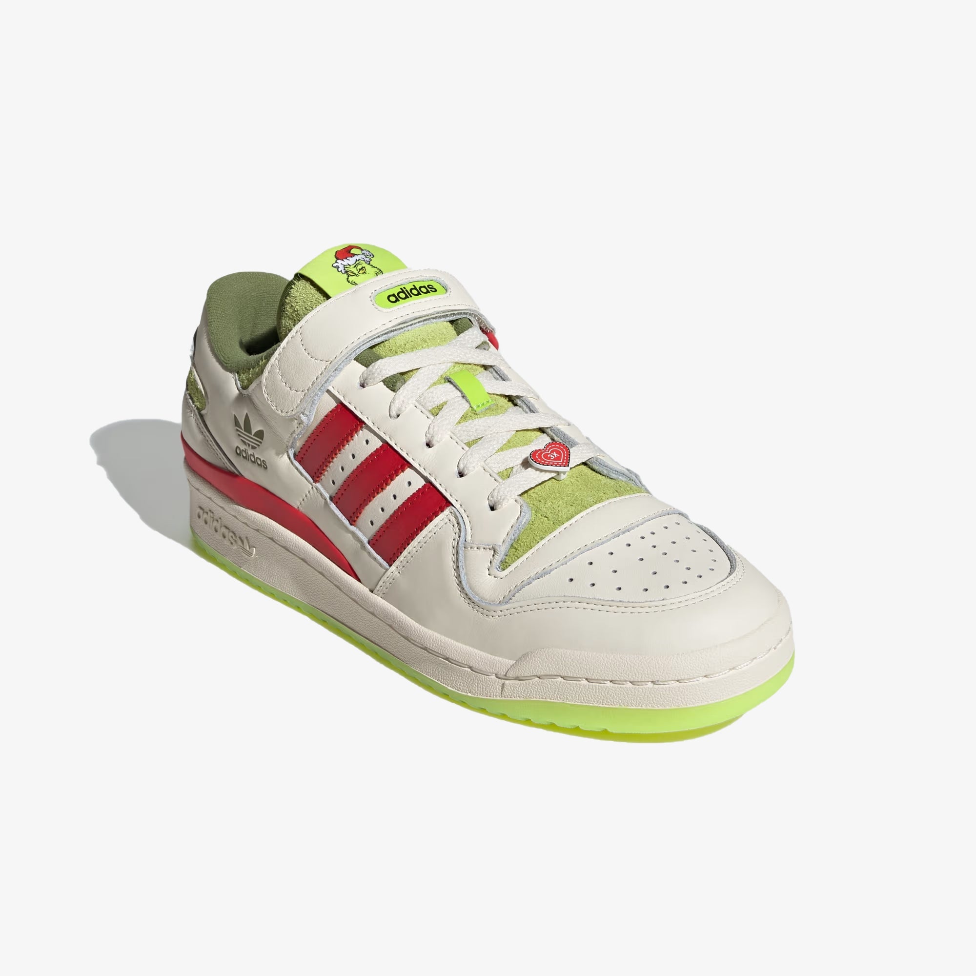 Adidas Originals | FORUM LOW X THE GRINCH { CREAM WHITE/COLLEGIATE RED/SOLAR SLIME