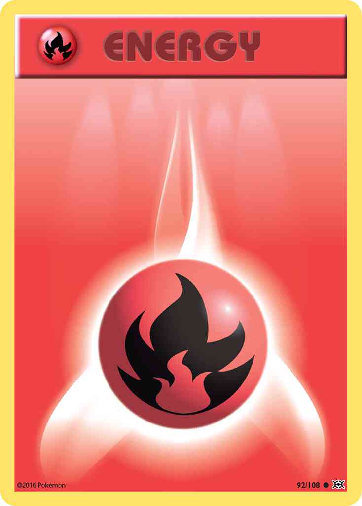 Pokémon Basic Fire Energy - 92/108 - Common [xy12-92] [Non-Holo]