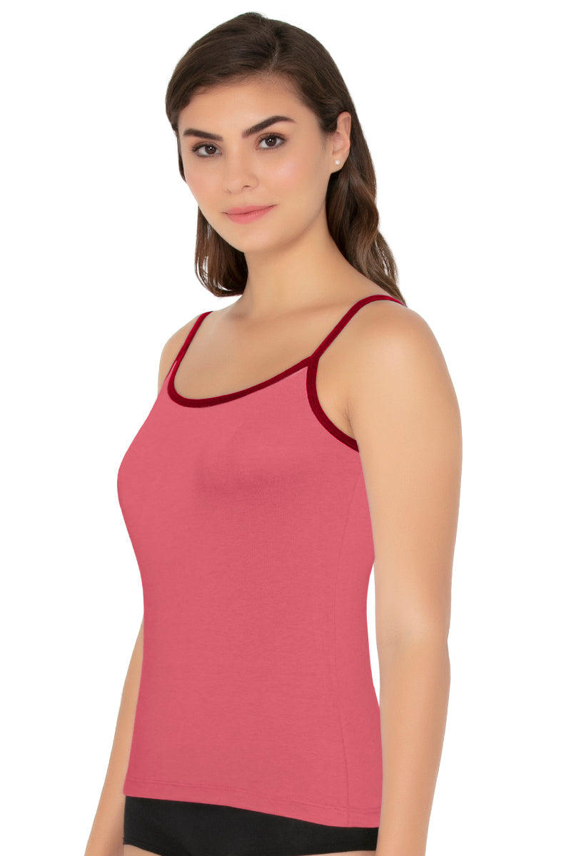 Amante Cotton Camisole - Slate Rose-Crim - view 2