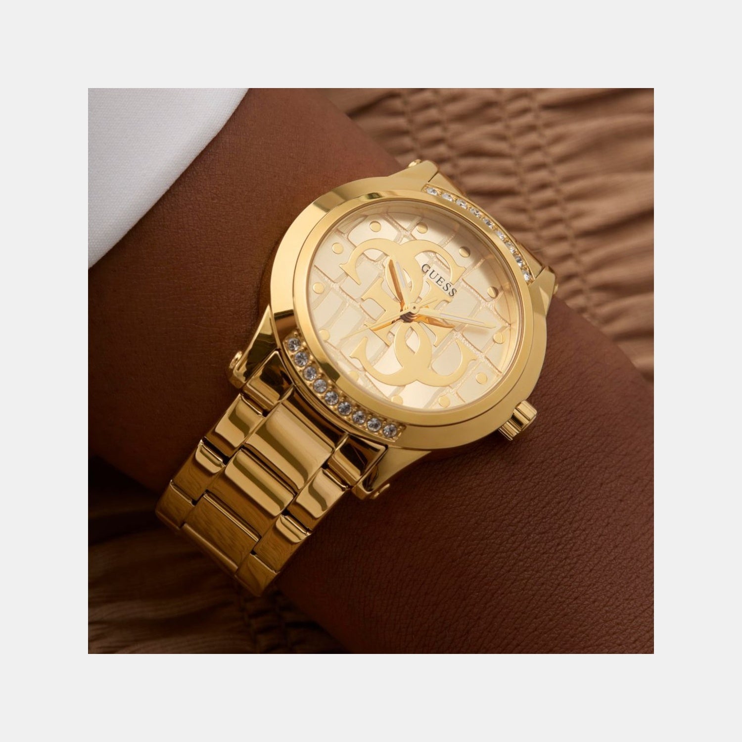 Guess Annette Women Quartz Champagne Dial Analog Stainless Steel Watch GW0861L2 - view 2