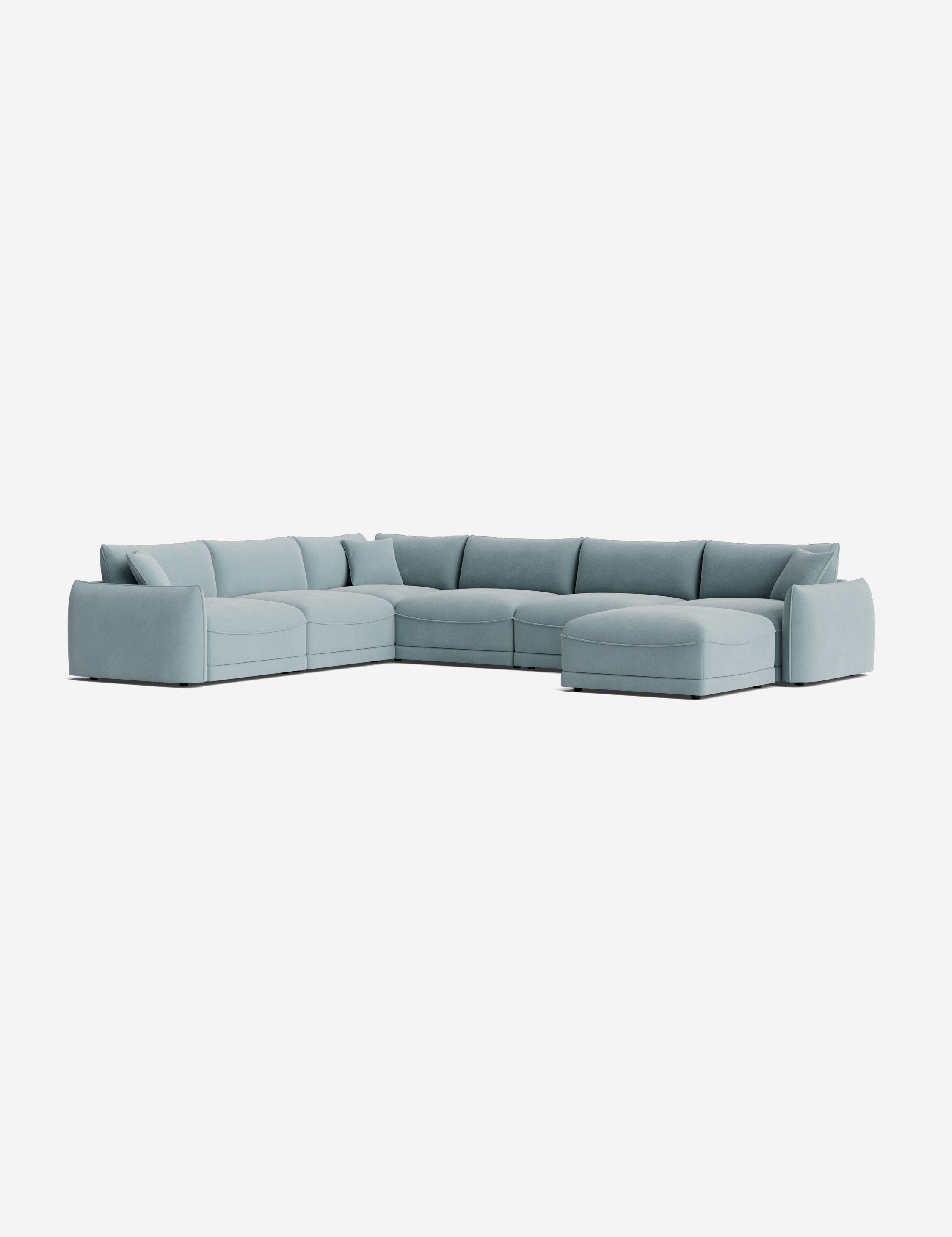 Lulu and Georgia Balmer Modular Corner Sectional Sofa With Ottoman - view 28
