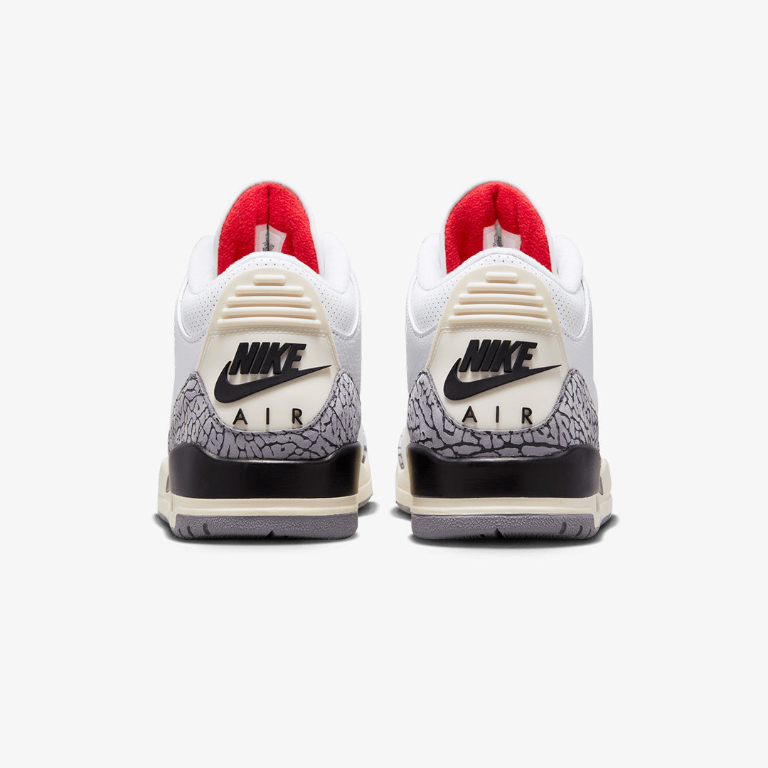 Jordan | AIR JORDAN 3 RETRO { SUMMIT WHITE/FIRE RED-BLACK-CEMENT GREY - view 2