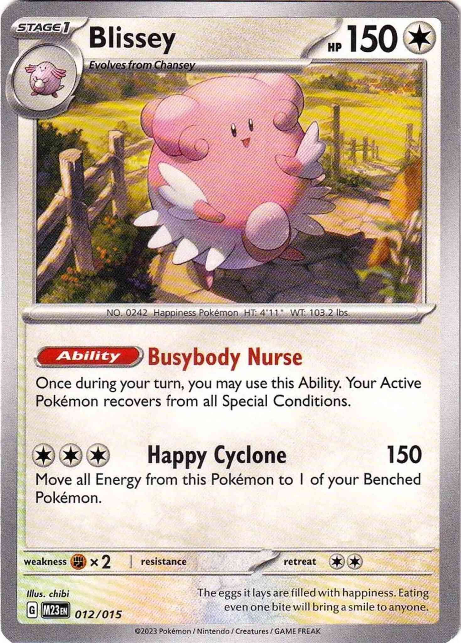 Promo mcd23-012 non-holo – Pokémon Blissey - 012/015 - Promo [mcd23-012] [Non-Holo]