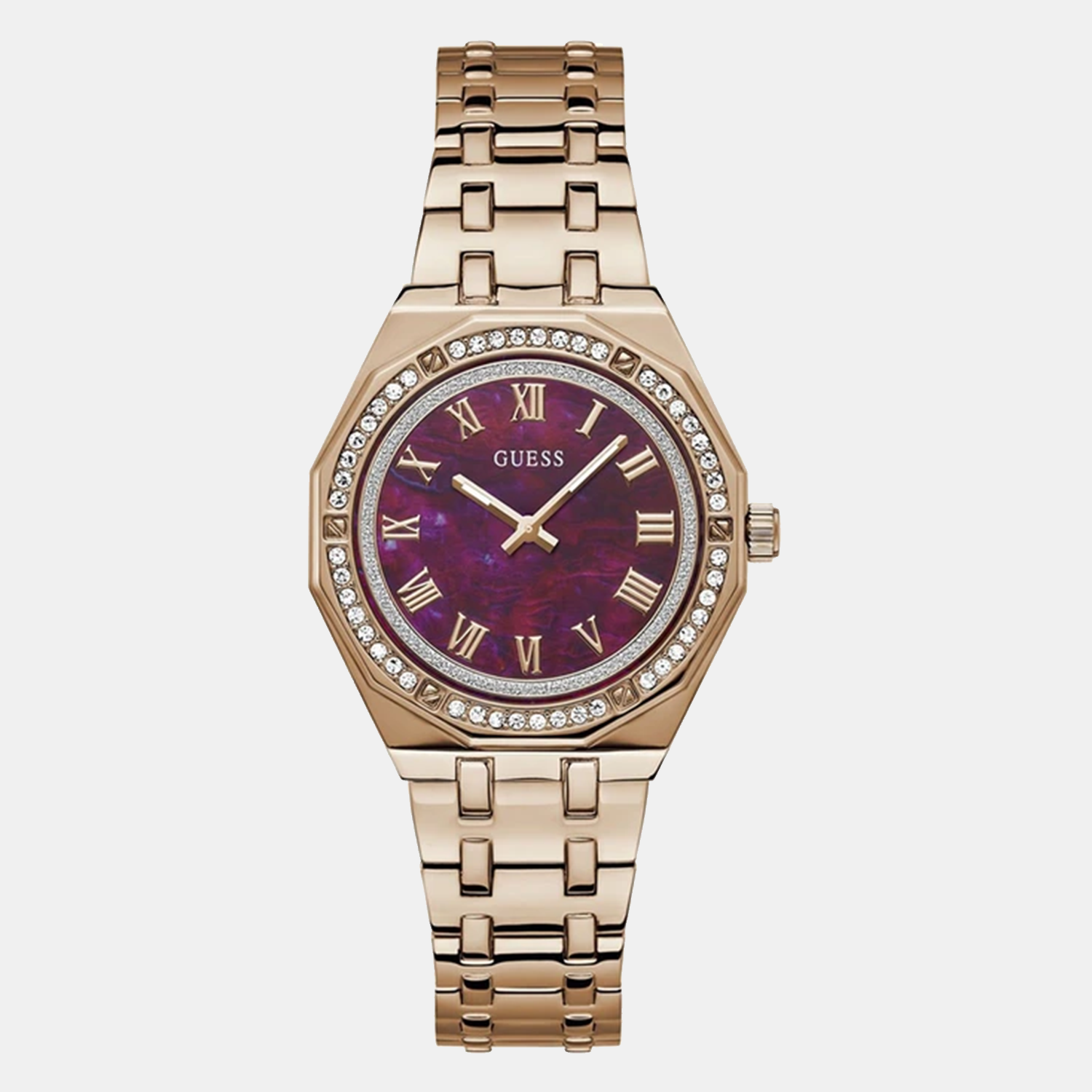 Guess Desire Women Quartz Purple Dial Analog Stainless Steel Watch GW0770L3