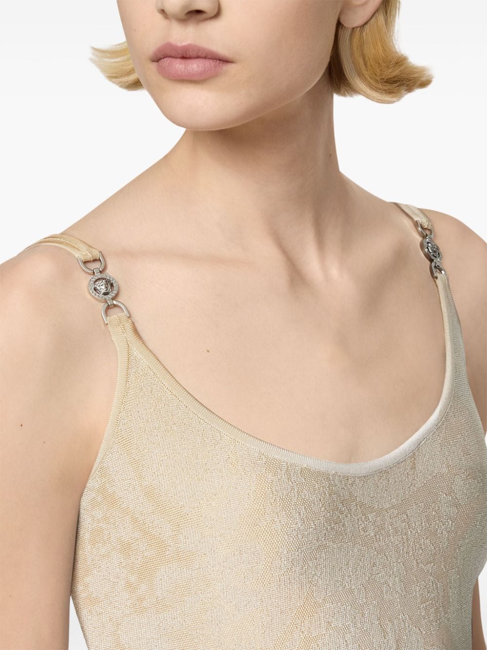 Versace Barocco jacquard flared mini dress - view 2