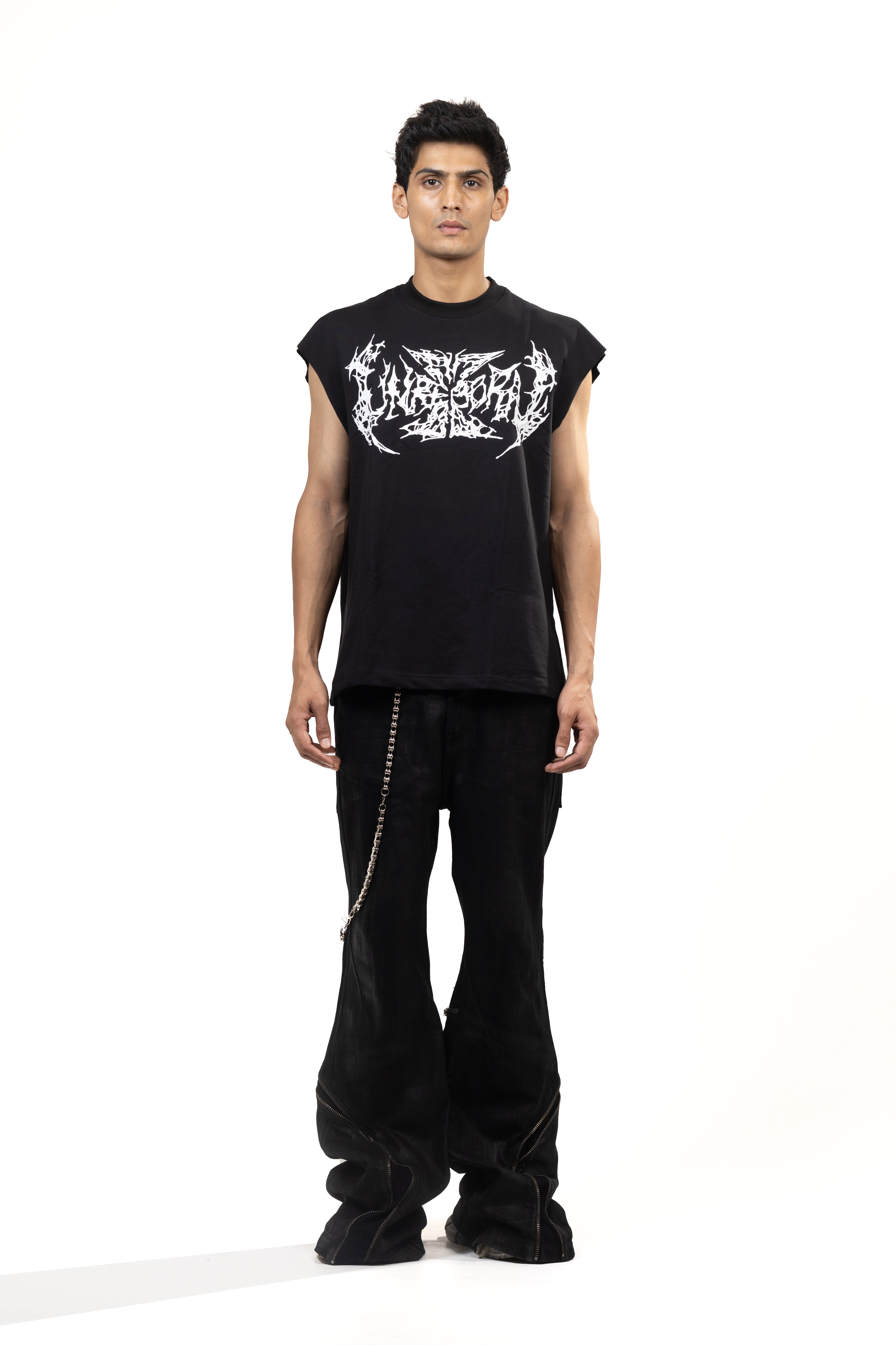 Unreborn Project Hardcore Metal Logo - Black Tank - view 2