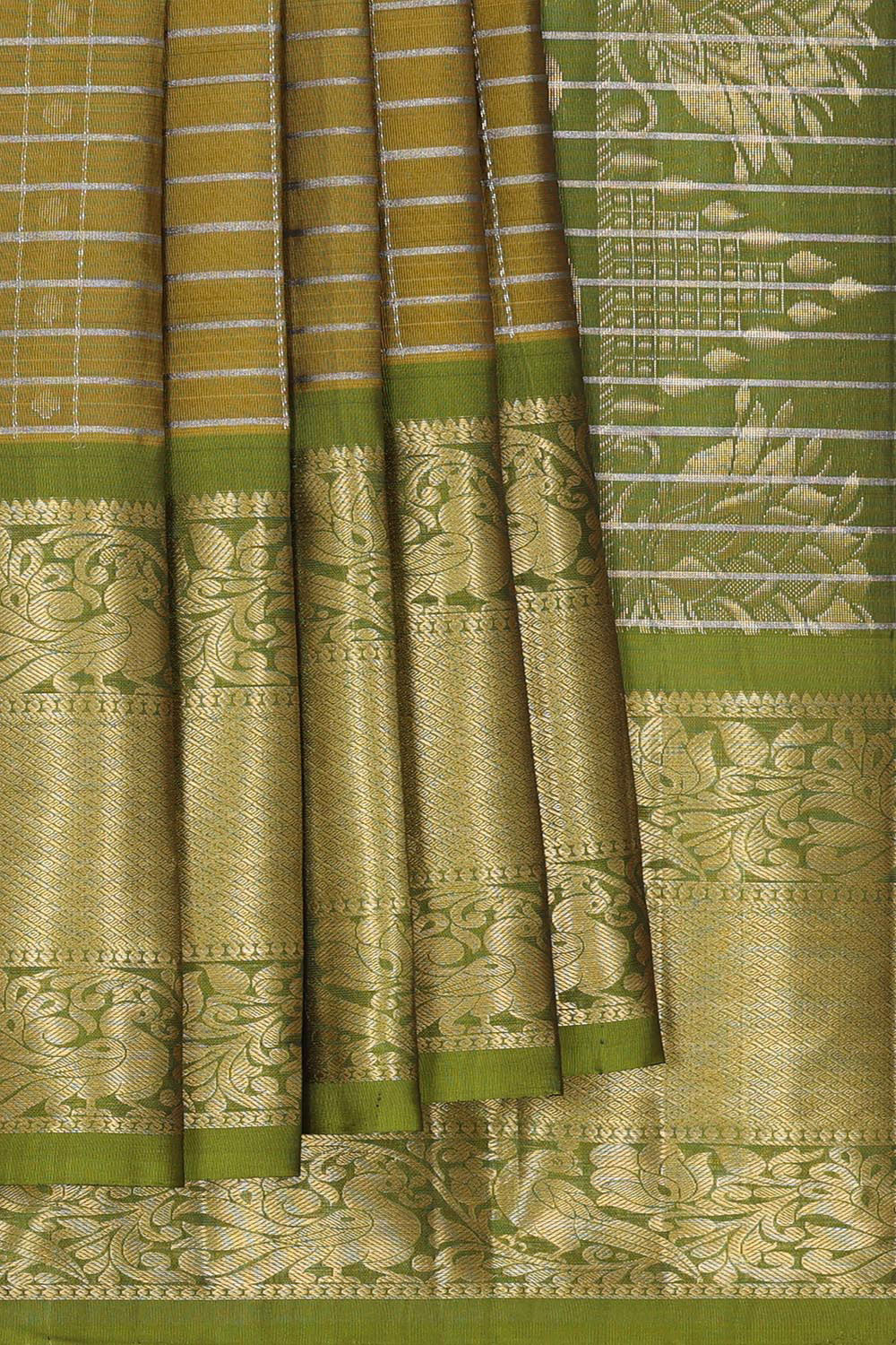 Kalanjali Gorgeous Silk Green Saree – Women's