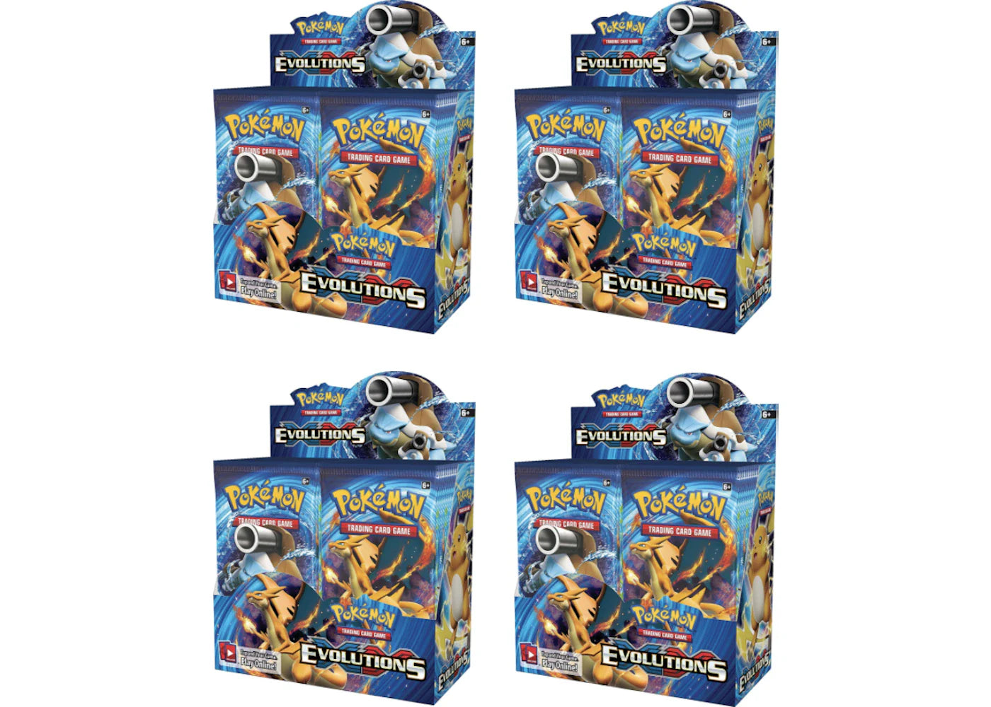 Pokémon 2016 Pokemon XY Evolutions Booster Box 4X Lot