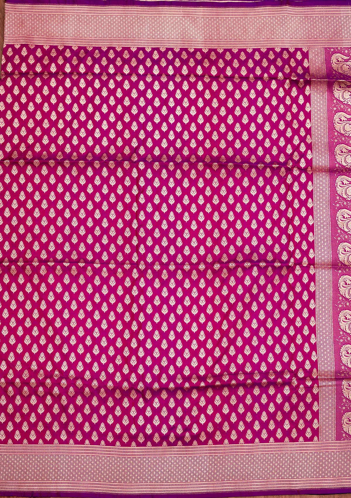 Koskii Magenta Pink Zariwork Pure Silk Saree – Women's - view 6