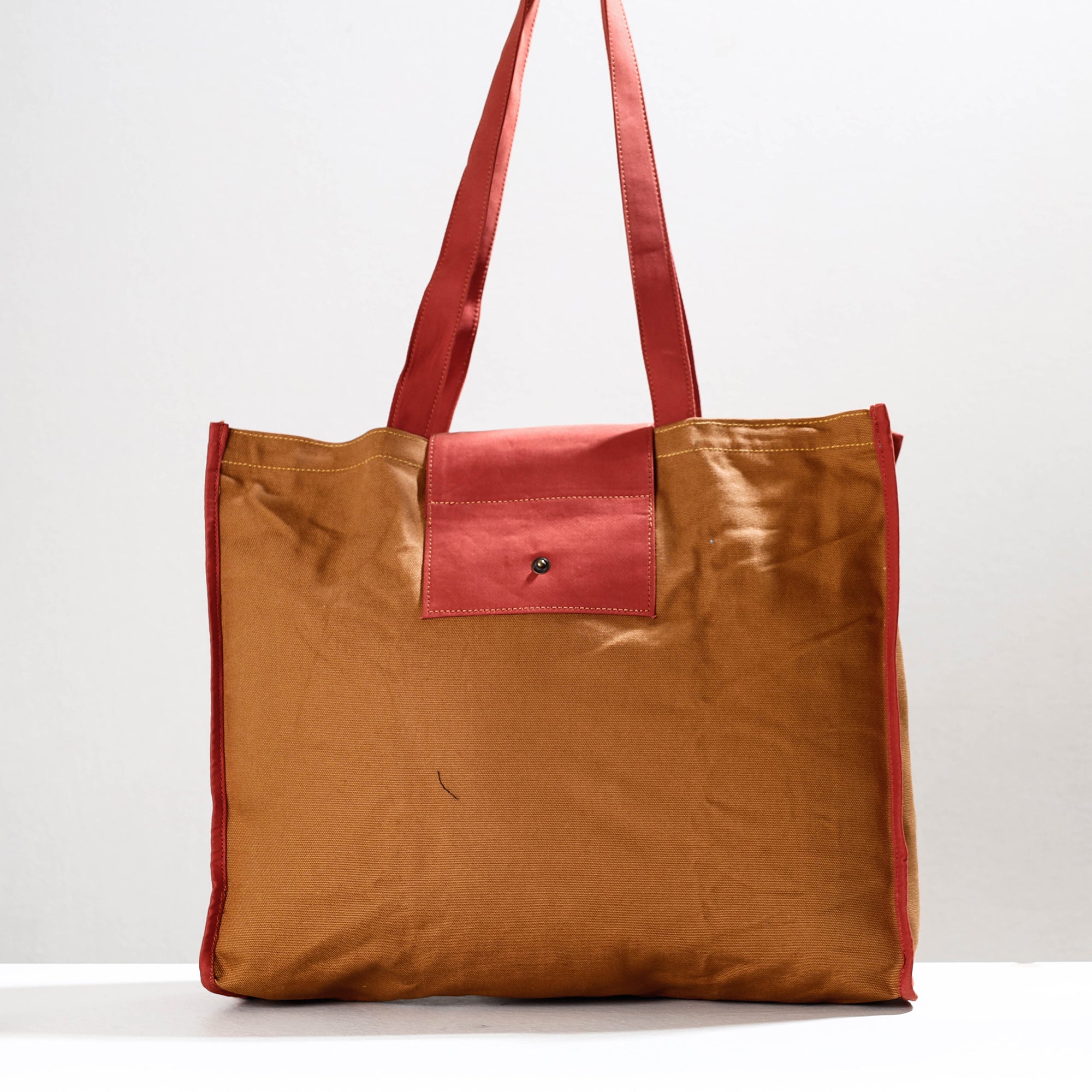 DWARAKA PLUS Brown - Handpainted Kalamkari Natural Dyed Cotton Shoulder Bag - view 2