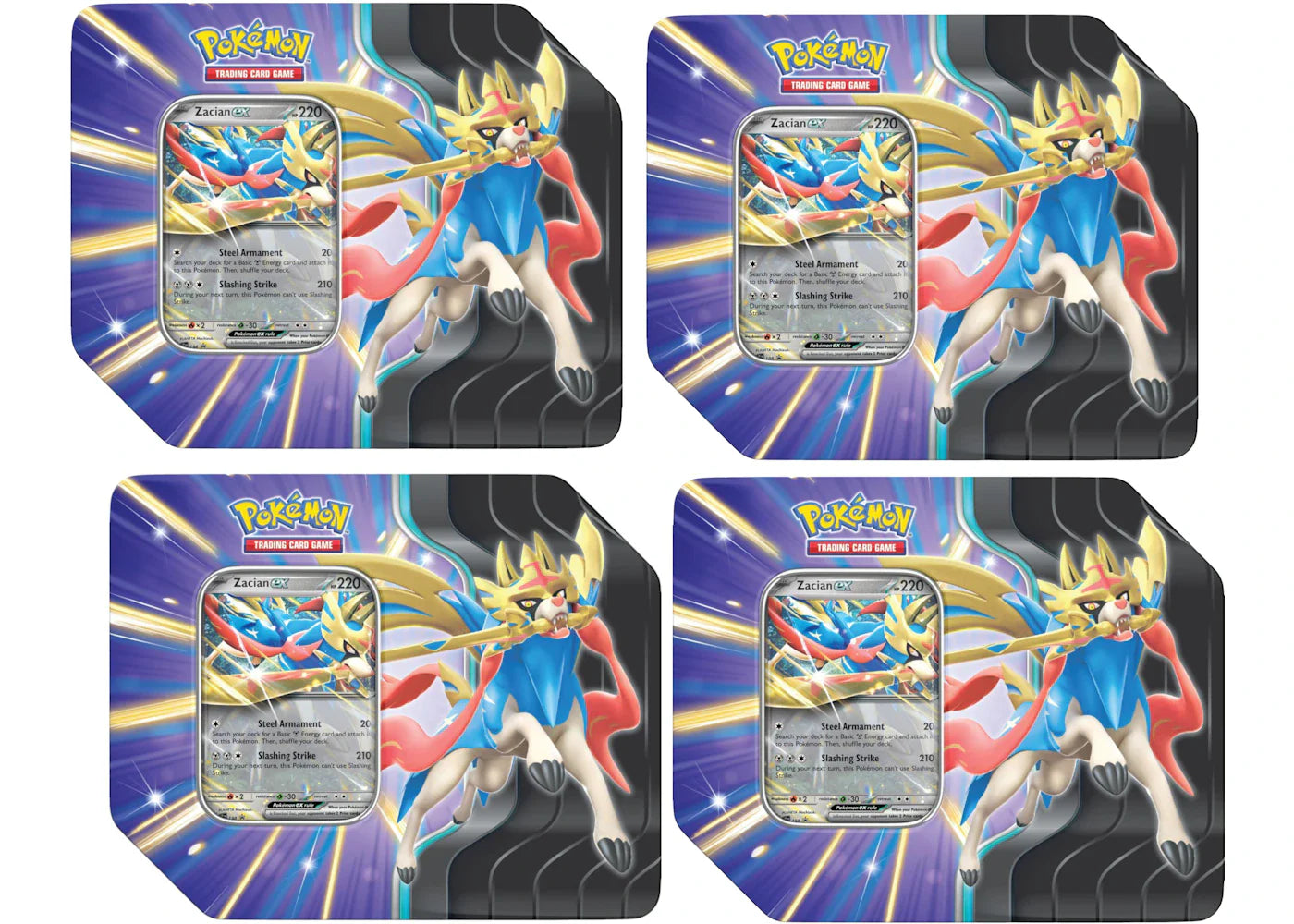 Scarlet violet journey – 2025 Pokémon Scarlet & Violet Journey Together Zacian EX Slashing Legends Tin 4x Lot
