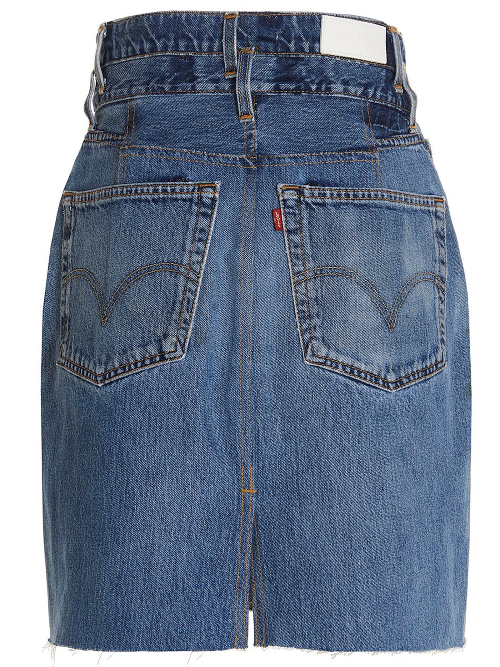 Re/Done Double Waisted Pencil Re Done X Levis Skirt - view 10