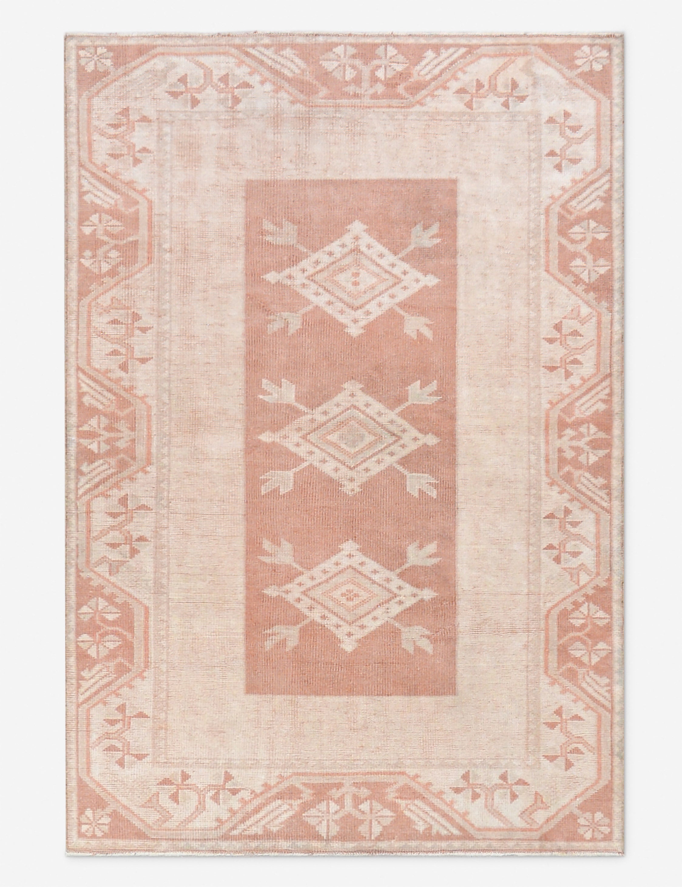 Lulu and Georgia Vintage Turkish Hand-Knotted Wool Rug No. 519, 3'10" X 5' 7"