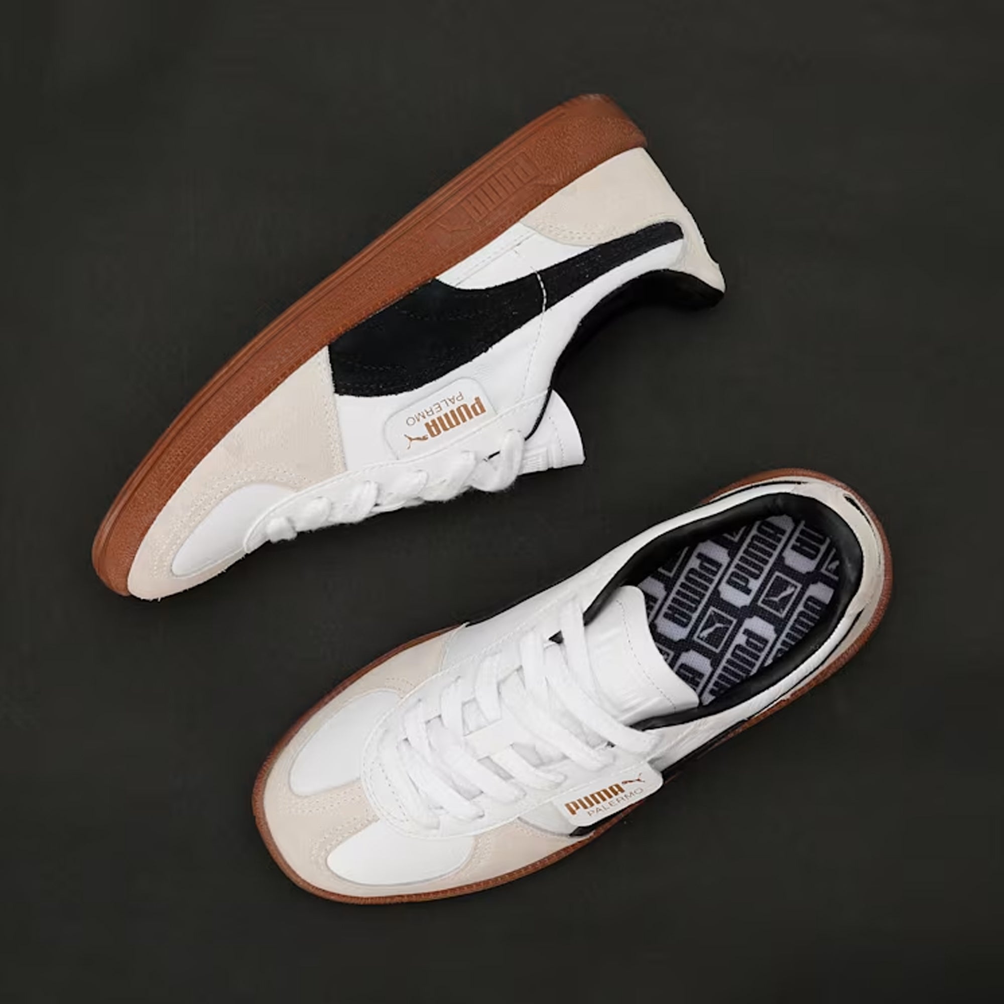 Puma | Palermo Lth { Puma White-vapor Gray-gum - view 6