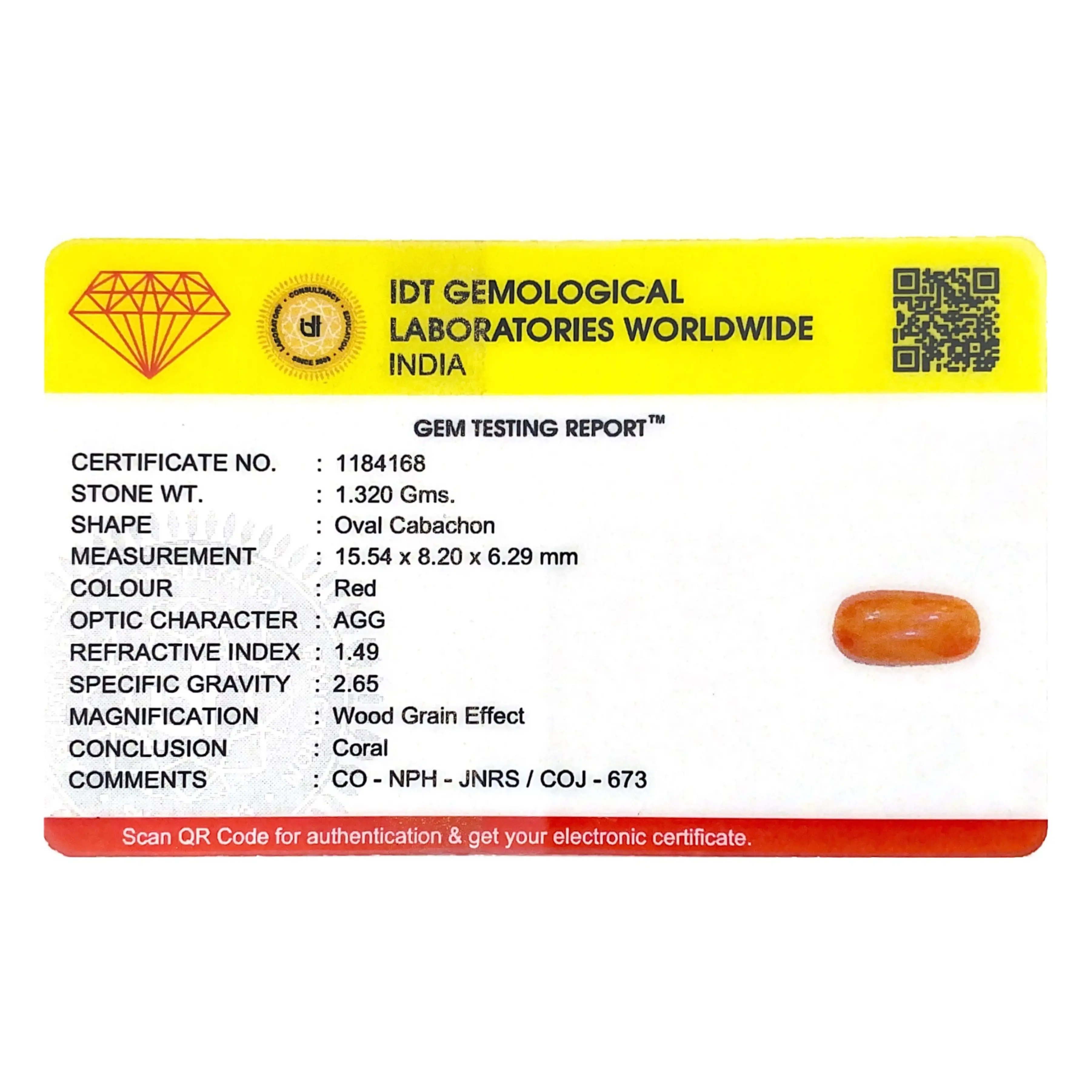Pramogh Red Coral - 6.6 Carat - view 4
