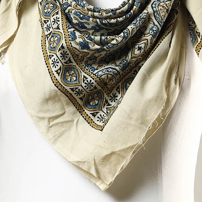 KACHCHH JI CHHAAP Ajrakh Block Print Cotton Handloom Scarf 49 - view 2