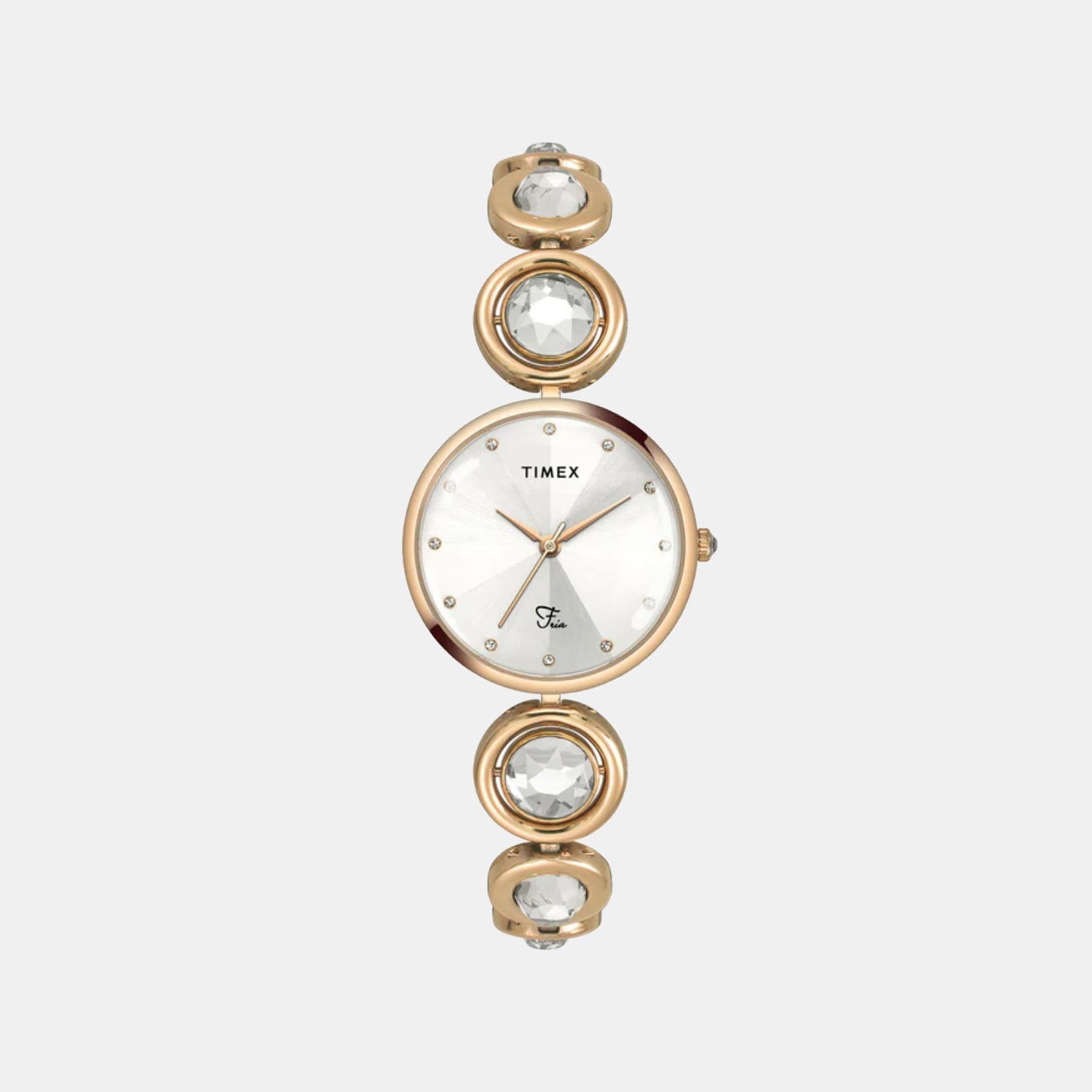 Timex Fria Women Quartz Grey Dial Analog Stainless Steel Watch TWEL16403