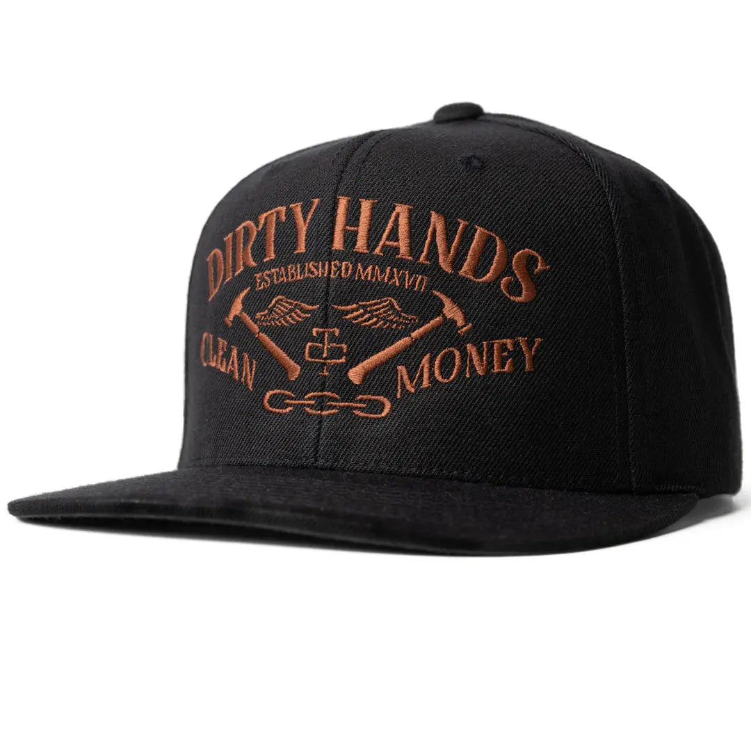 Radial Catena Snapback Hat – Black