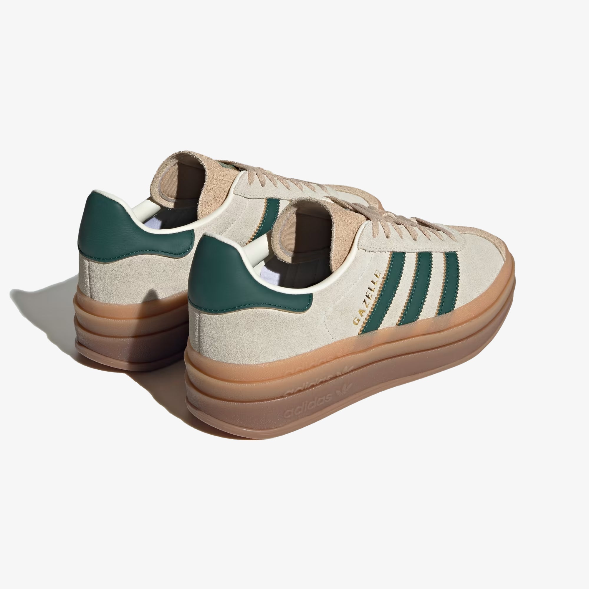 Adidas Originals | GAZELLE { CREAM WHITE/GREEN/MAGIC BEIGE - view 2
