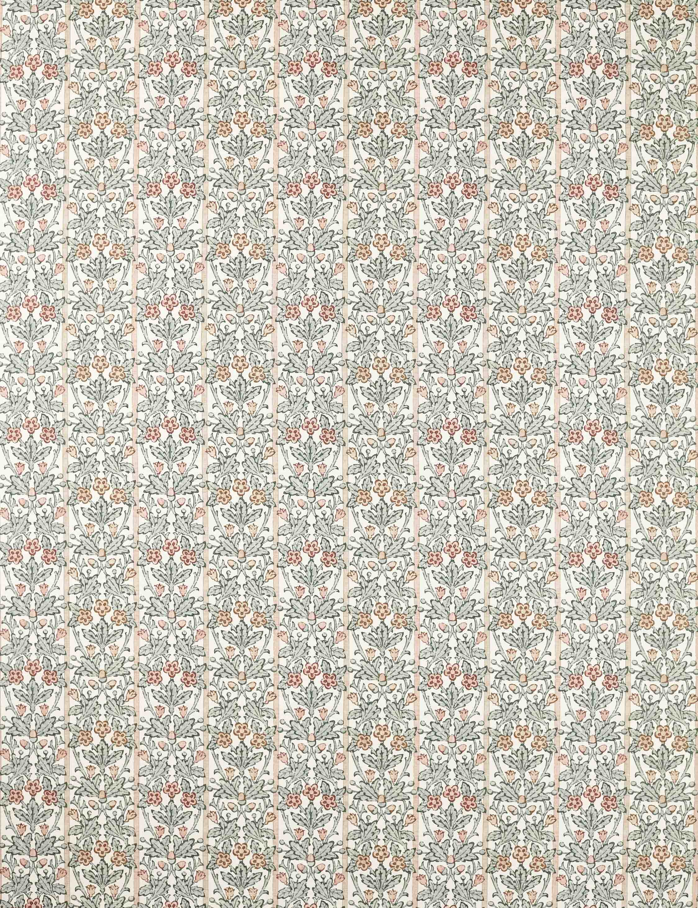Lulu and Georgia Oak & Blossom Linen Blend Fabric by Morris & Co. - view 2