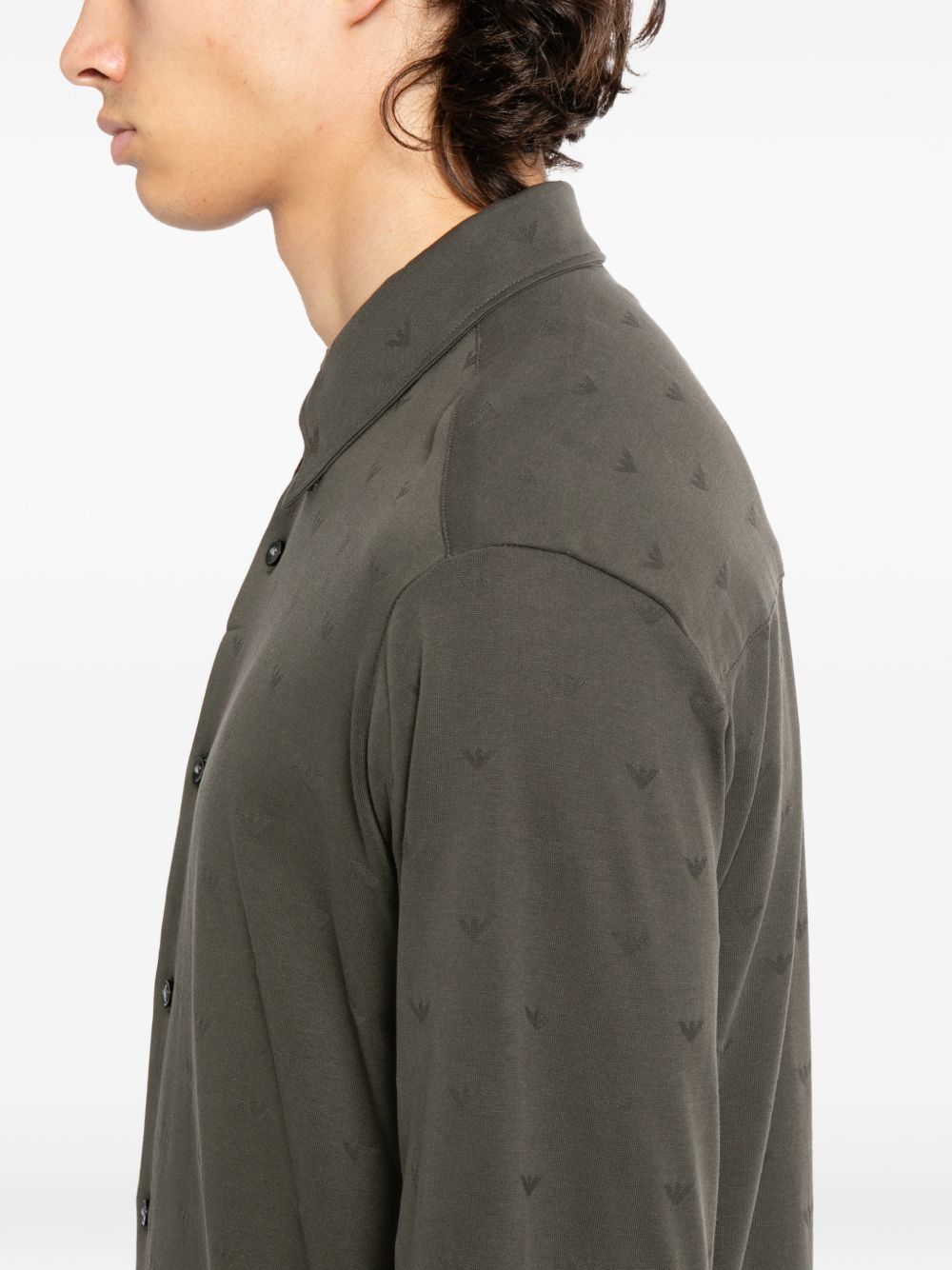 Emporio Armani Logo cotton shirt – 100% Cotton - view 4