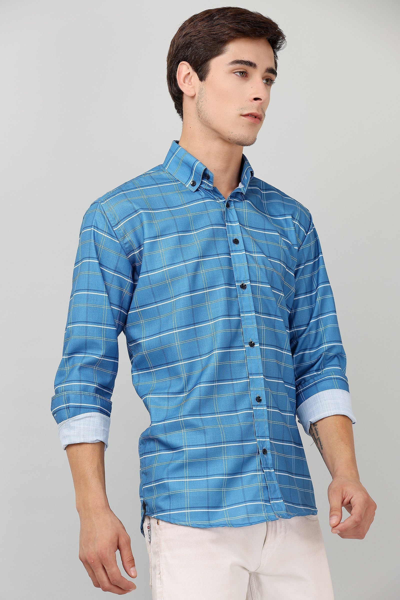 BlackTree Darnandstitch High Quality Printed Checkered Shirt - view 9