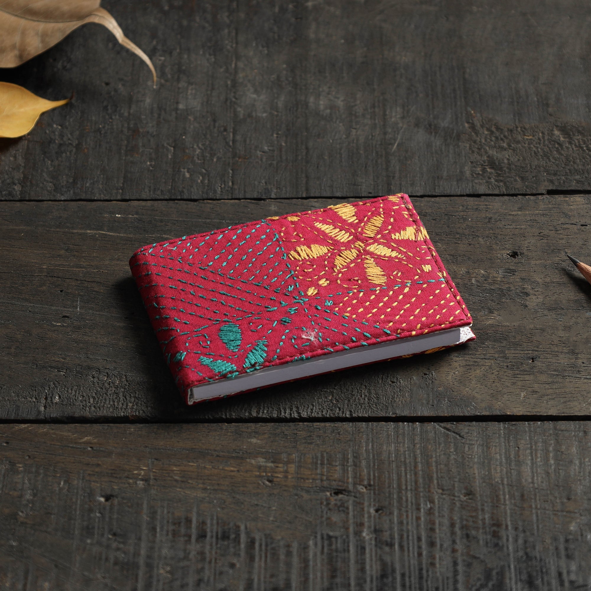 ASALKAAR Bengal Kantha Work Handcrafted Notepad (4 x 3 in)