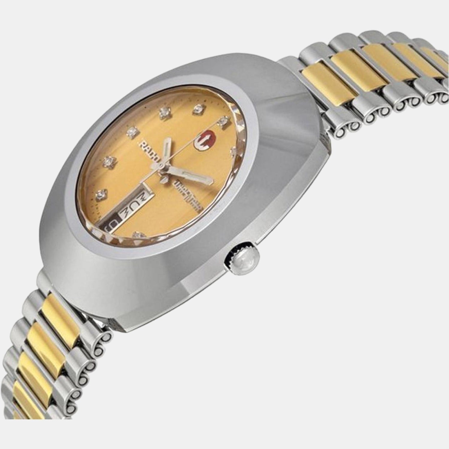 Rado Diastar Men Quartz Gold Dial Analog Stainless Steel Watch R12408633 - view 2